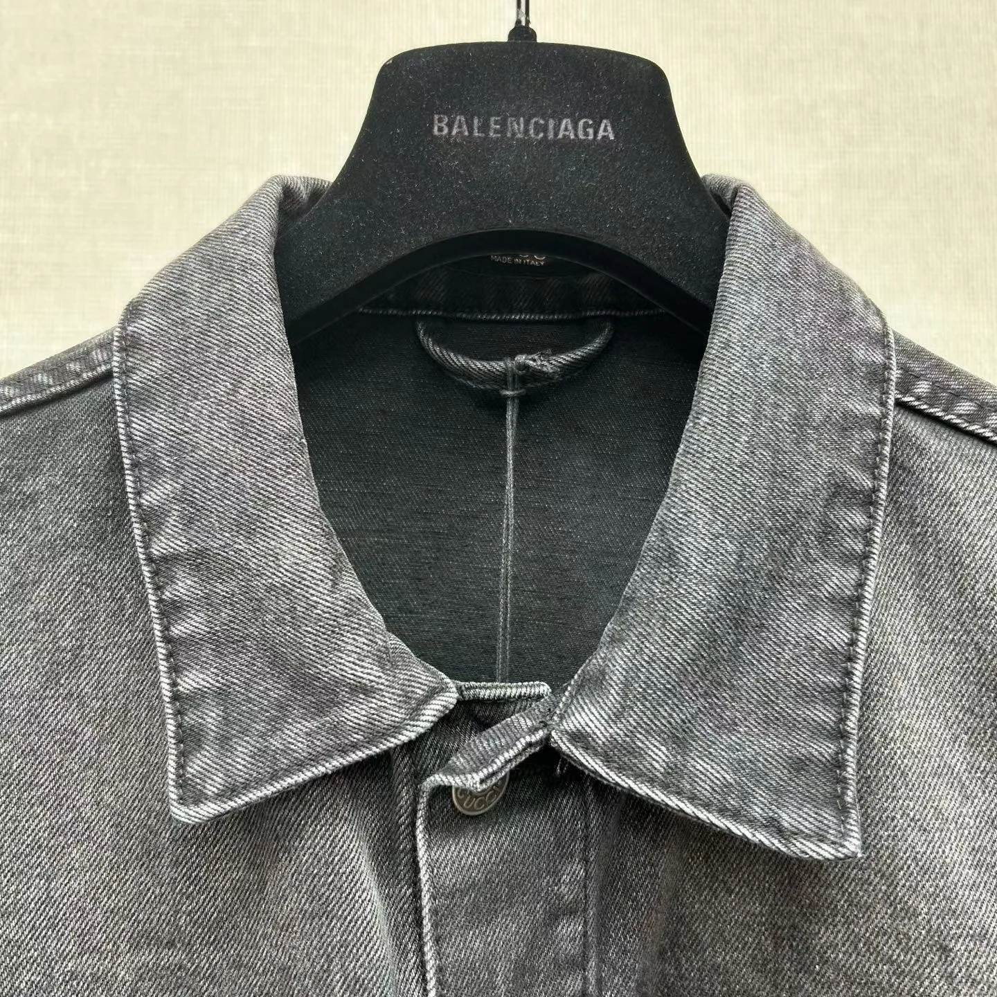 Gucci Cotton Denim Jacket with Horsebit (Black) — ビュー 3