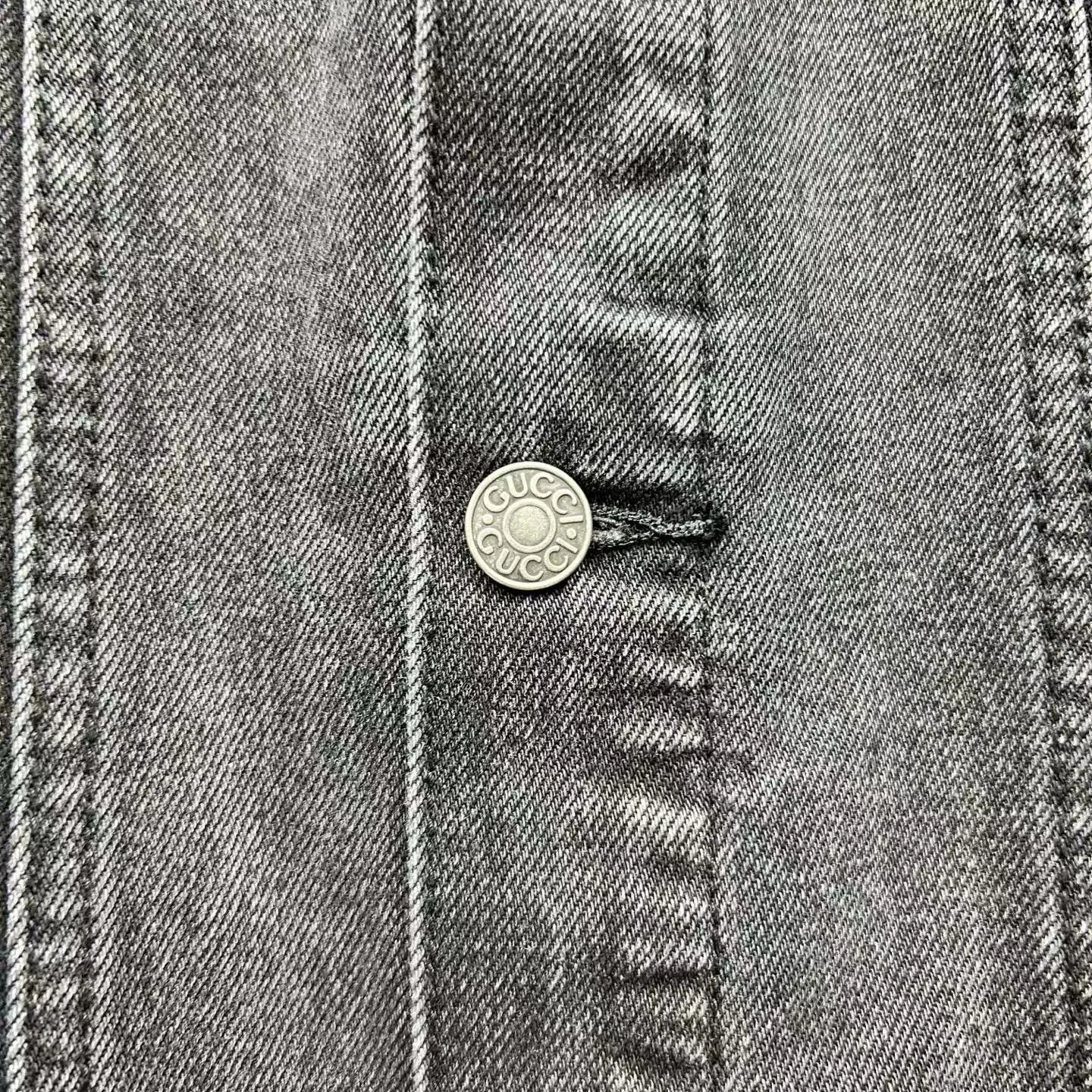 Gucci Cotton Denim Jacket with Horsebit (Black) — ビュー 4