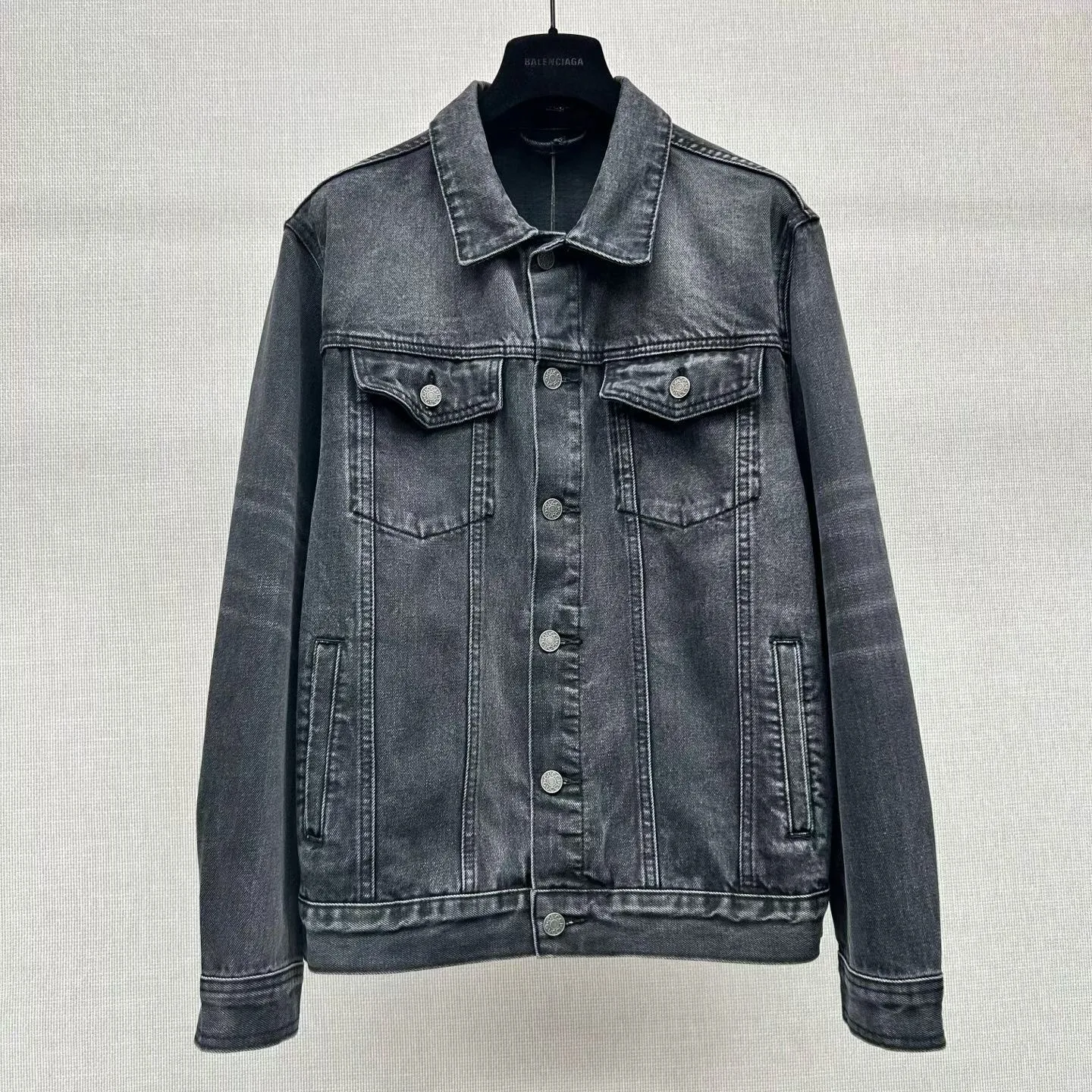 Gucci Cotton Denim Jacket with Horsebit (Black)