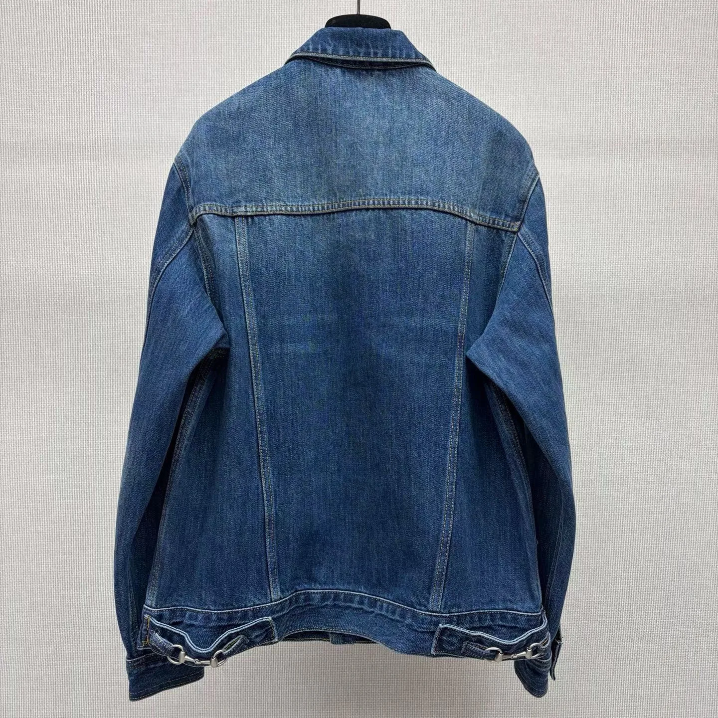Gucci Cotton Denim Jacket with Horsebit (Blue) — ビュー 3