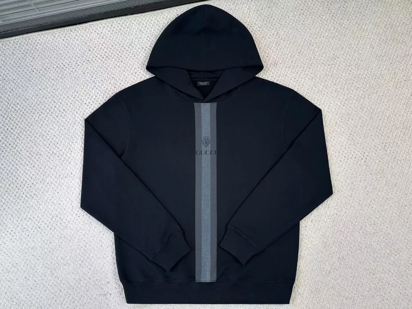 Gucci Cotton hooded sweatshirt with muted Web