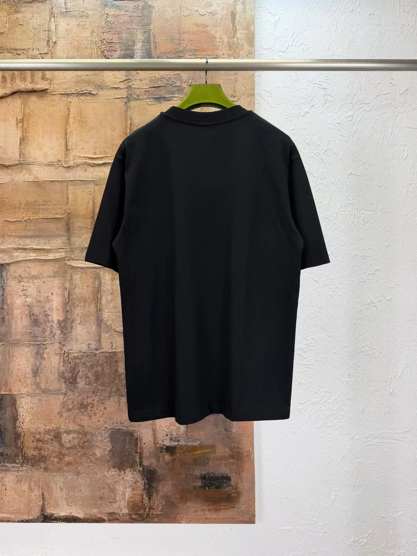 Gucci Cotton T-shirt with muted Web (Black) — ビュー 2