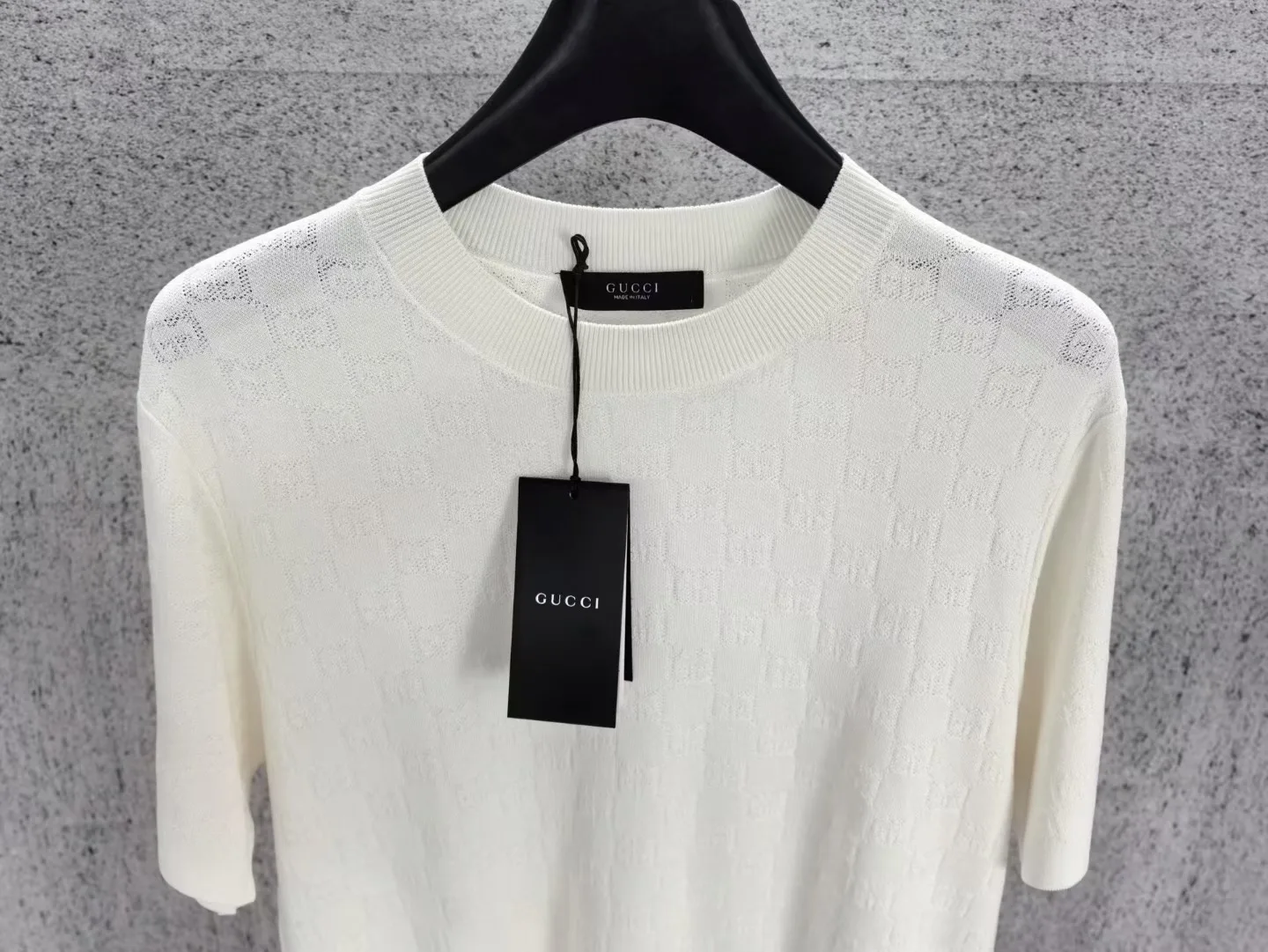 GG Cotton Devoré T-shirt (White) — ビュー 2
