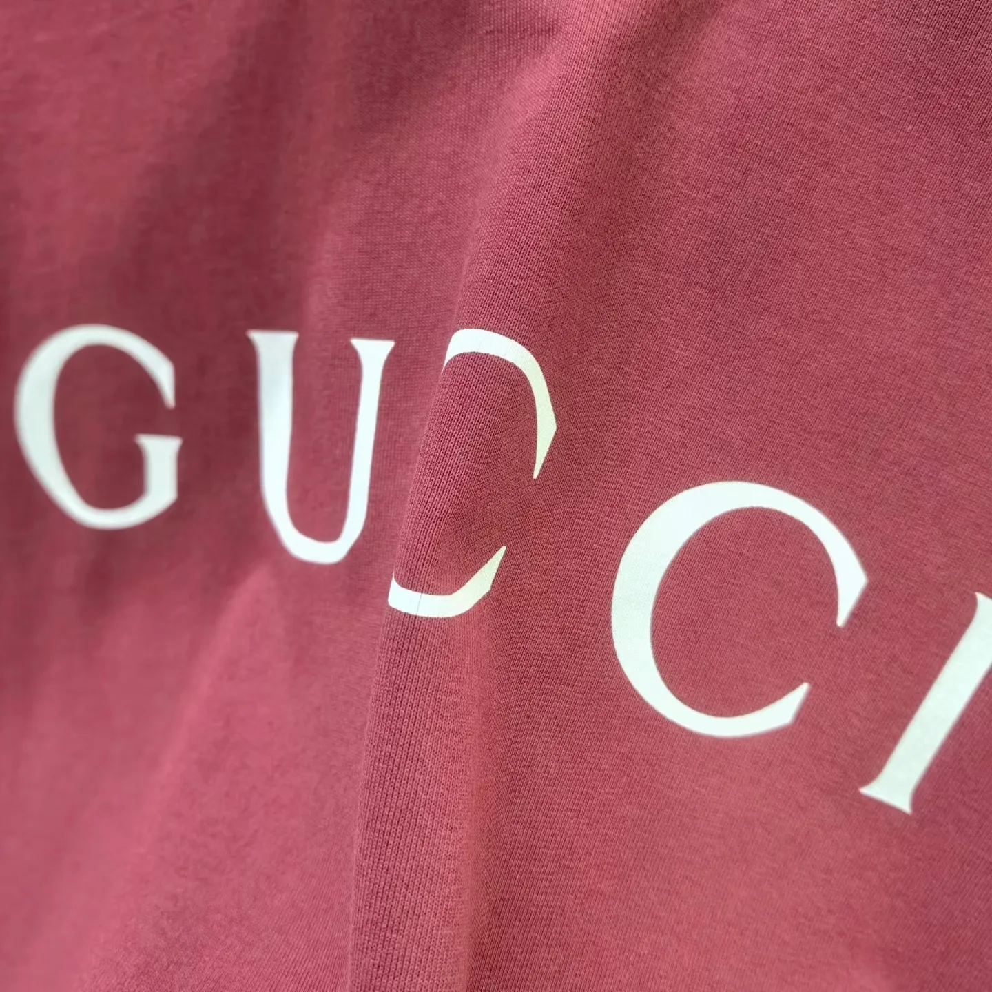 Gucci Primavera Cotton T-shirt with print (Burgandy) — ビュー 4