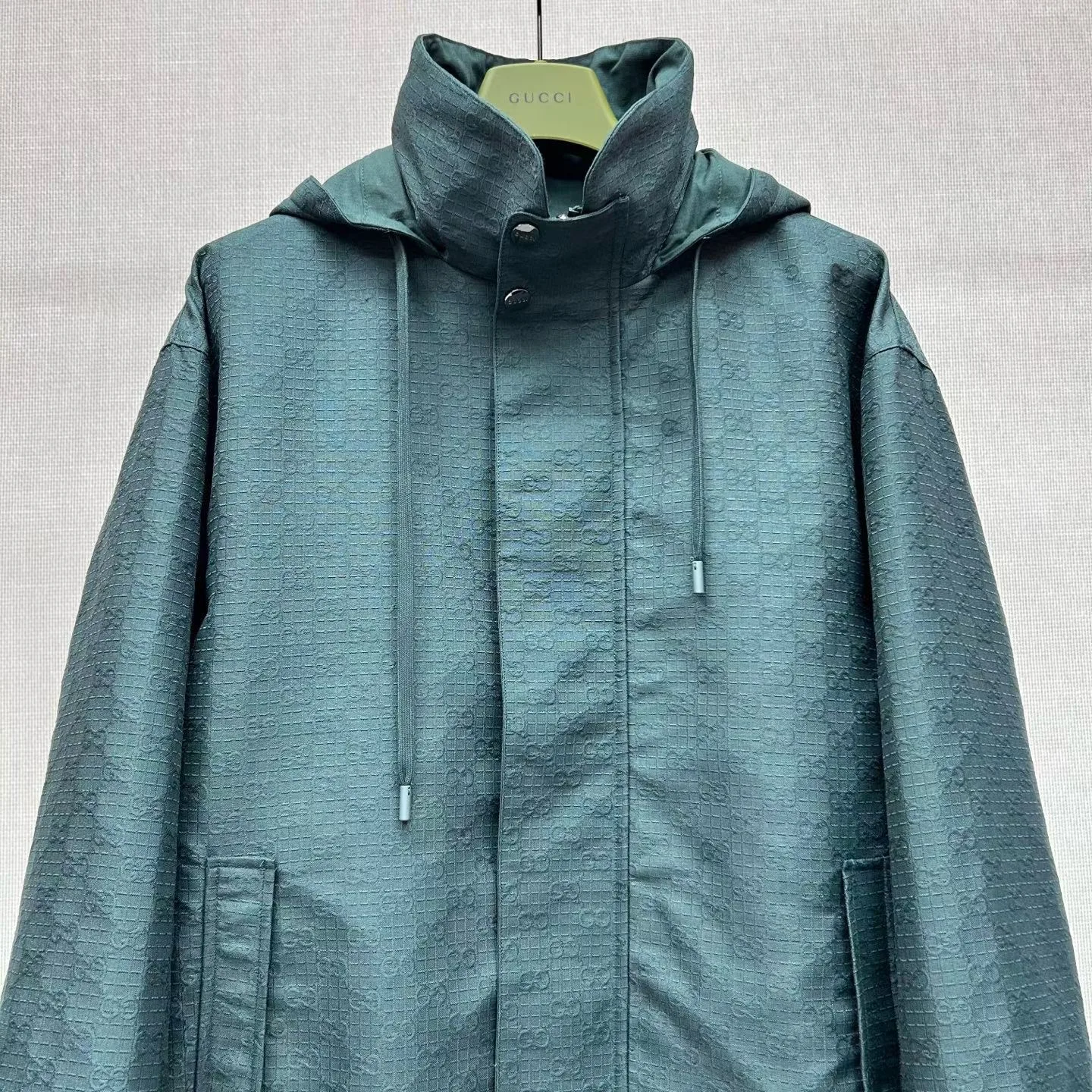 Gucci Reversible Cotton Ripstop Zip Jacket (Green) — 보기 11