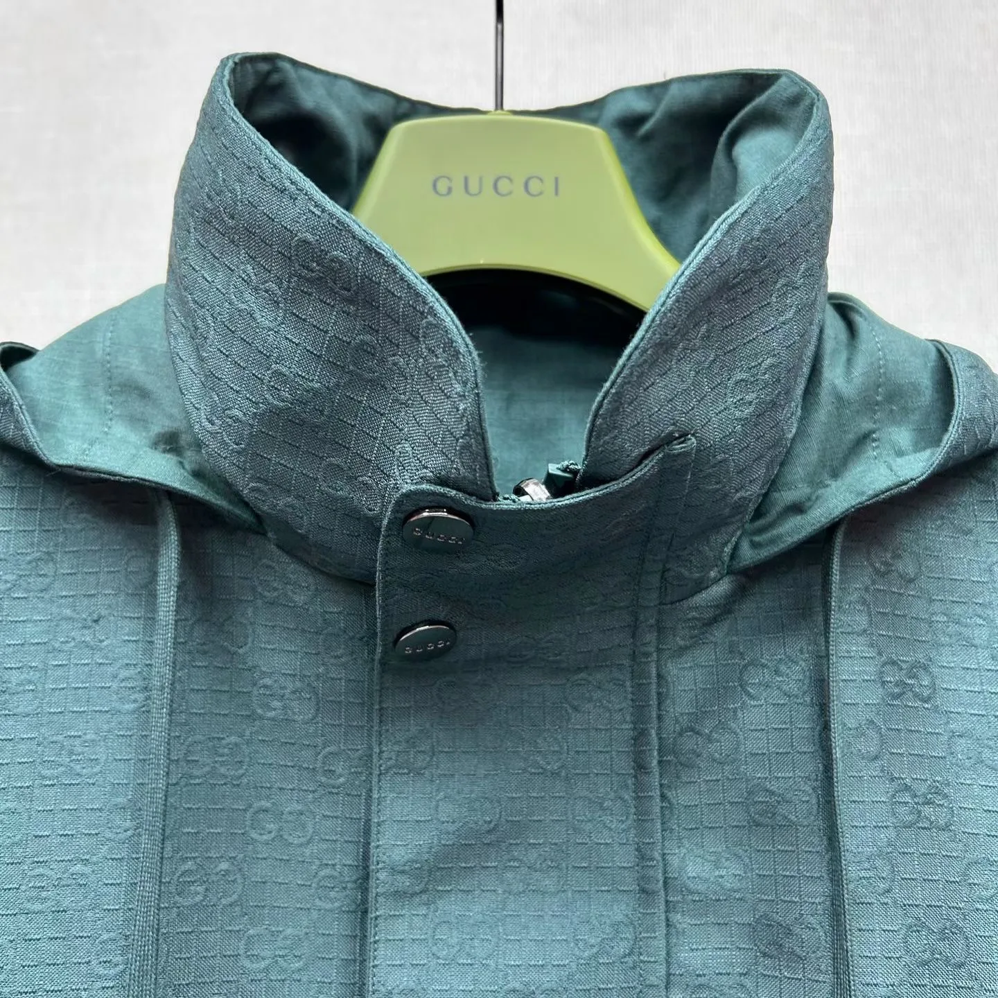 Gucci Reversible Cotton Ripstop Zip Jacket (Green) — 보기 12