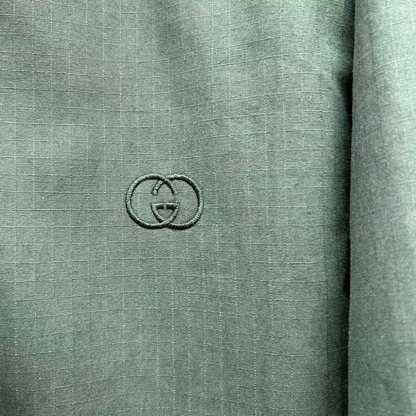 Gucci Reversible Cotton Ripstop Zip Jacket (Green) — 보기 3