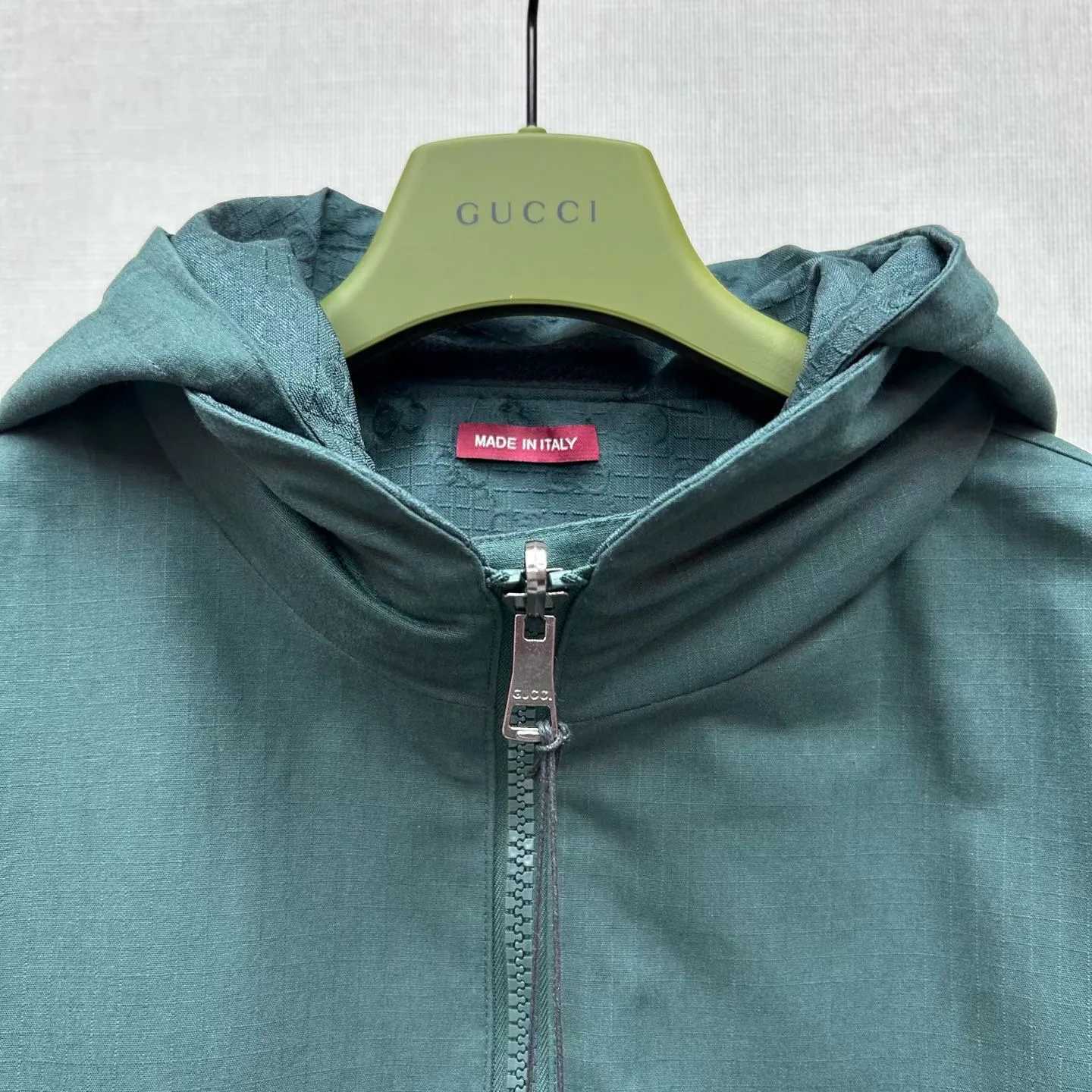 Gucci Reversible Cotton Ripstop Zip Jacket (Green) — 보기 5