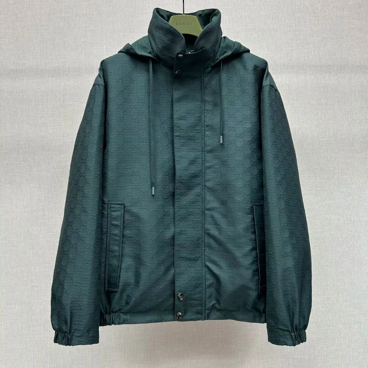 Gucci Reversible Cotton Ripstop Zip Jacket (Green) — 보기 7