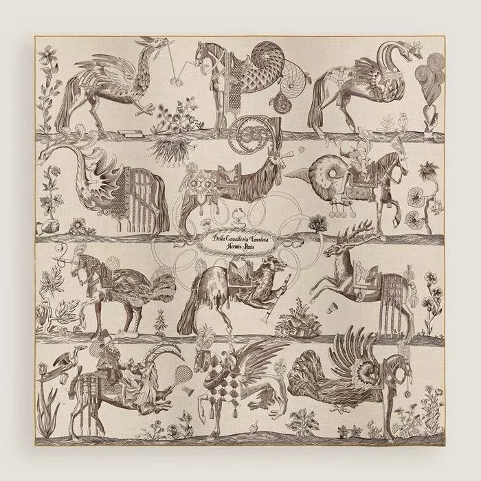 Della cavalleria Favolosa shawl 140 (Beige/Natural)