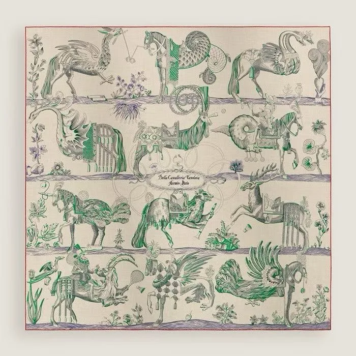 Della cavalleria Favolosa shawl 140 (Green)