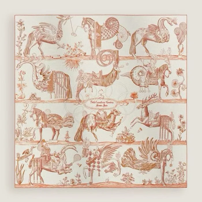 Della cavalleria Favolosa shawl 140 (Orange)