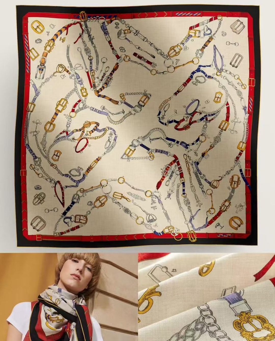 Les Chevaux Dechaines scarf 140 — view 4