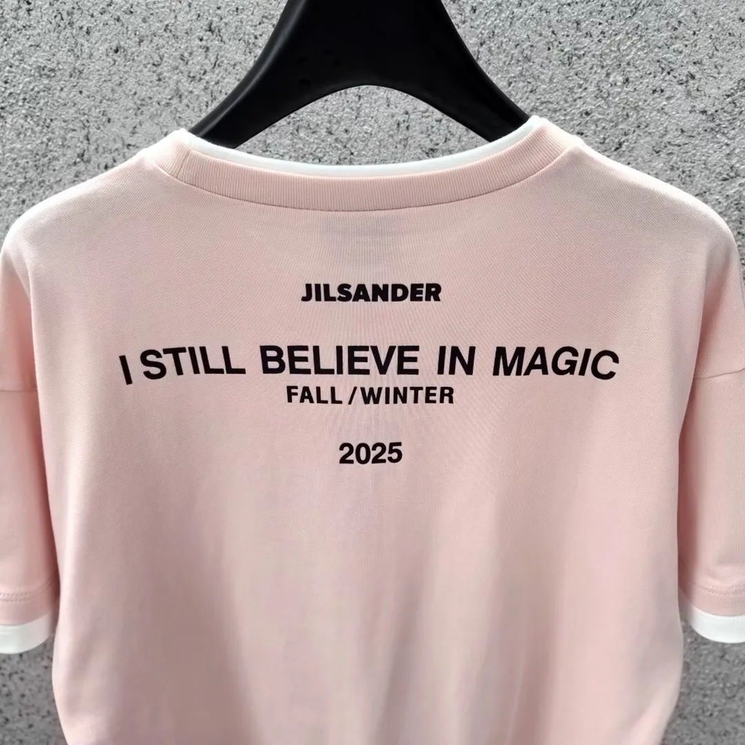 Jil Sander Cotton Crew-Neck T-Shirt (Pink) — ビュー 3