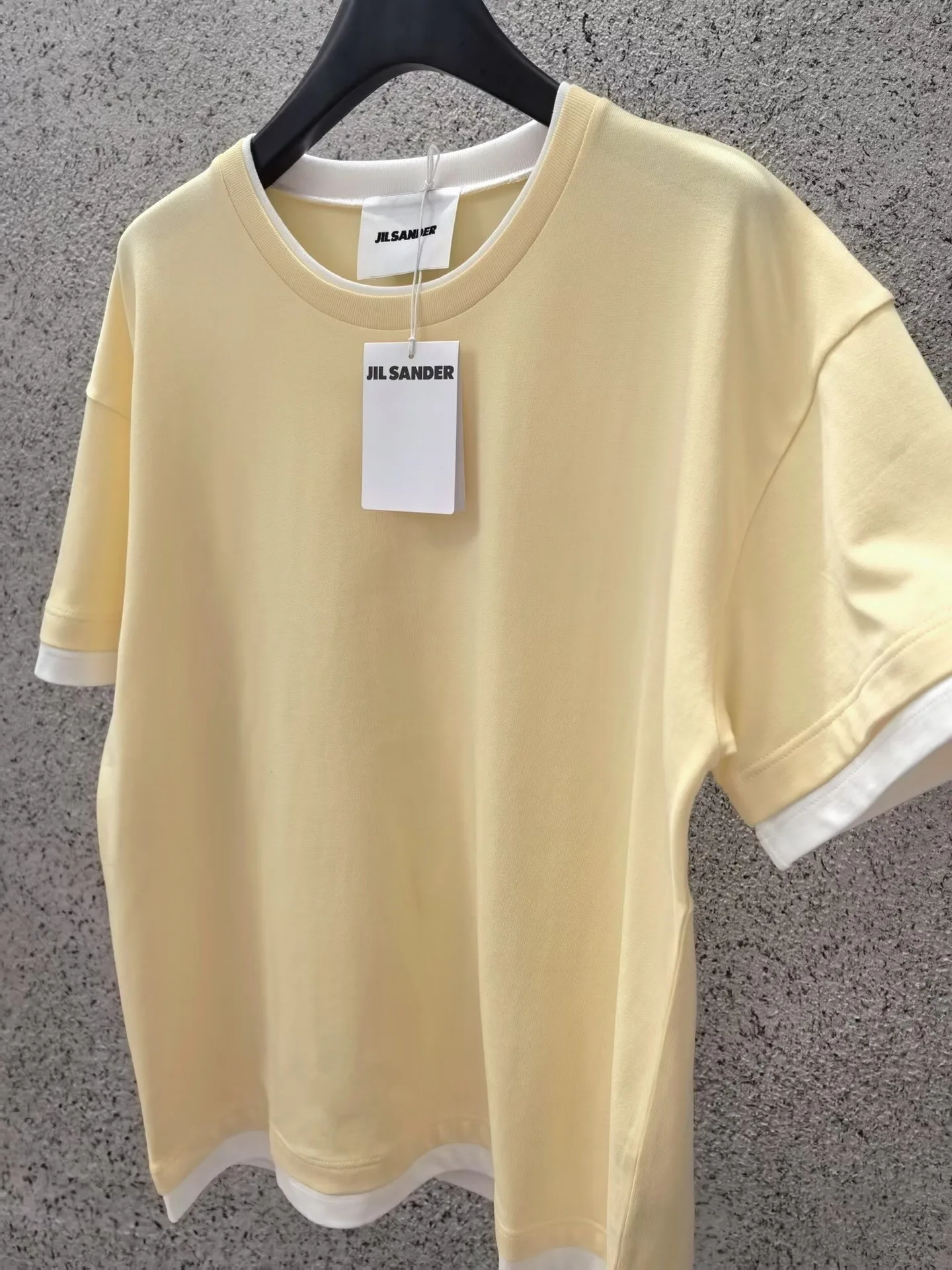 Jil Sander Cotton Crew-Neck T-Shirt (Yellow) — ビュー 2
