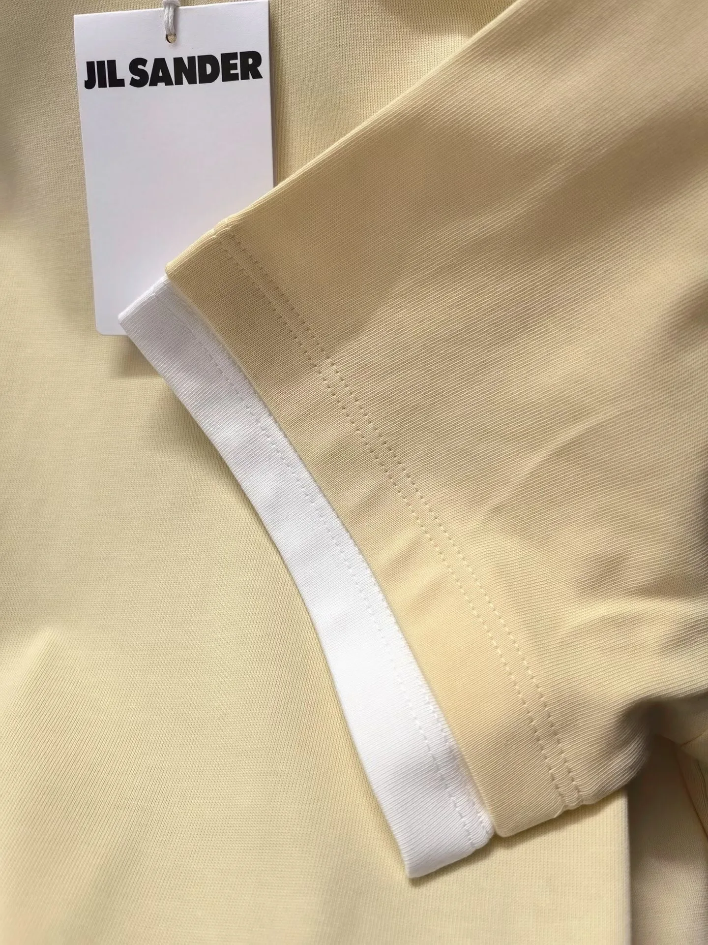 Jil Sander Cotton Crew-Neck T-Shirt (Yellow) — ビュー 3