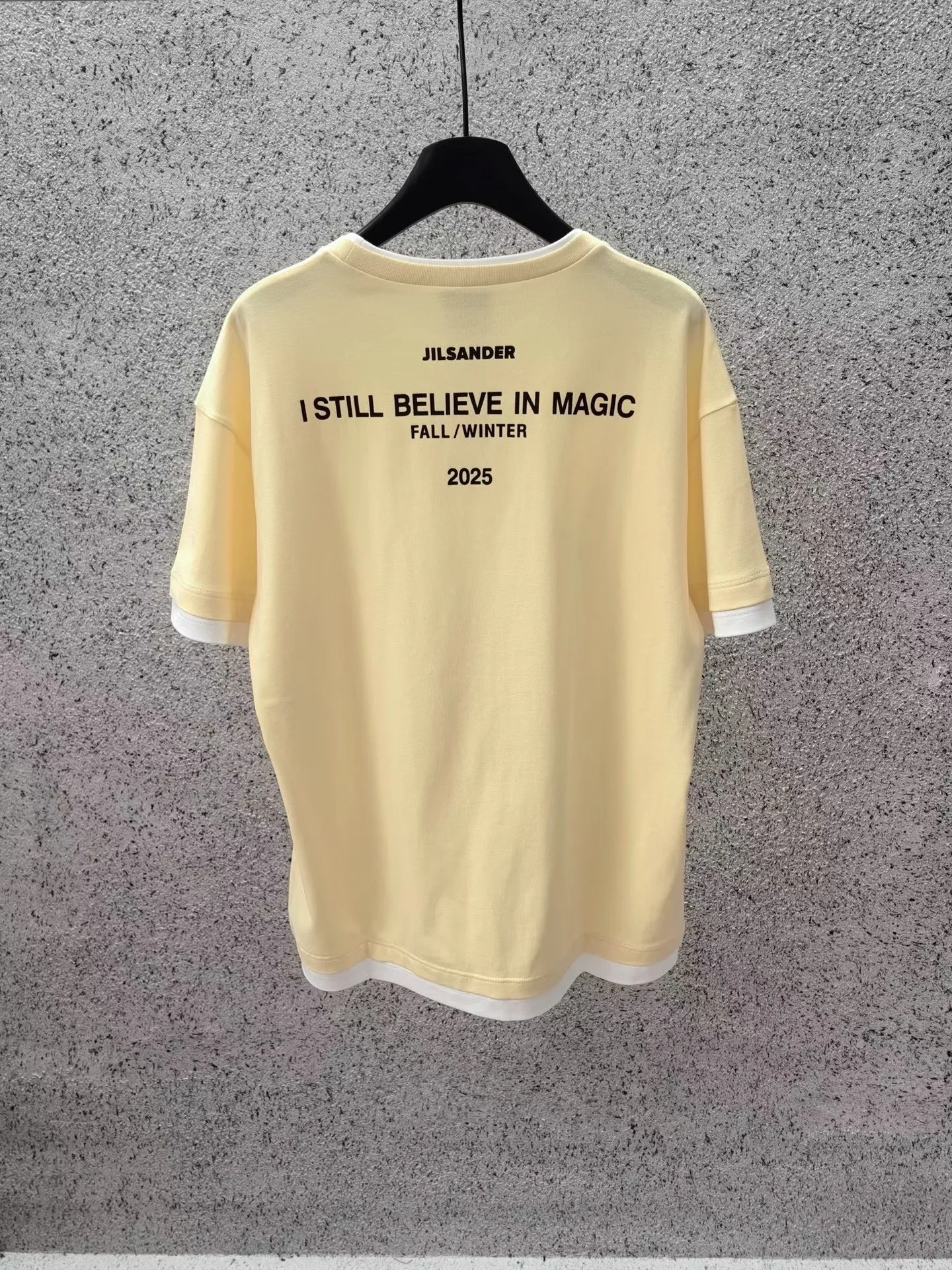 Jil Sander Cotton Crew-Neck T-Shirt (Yellow) — ビュー 4