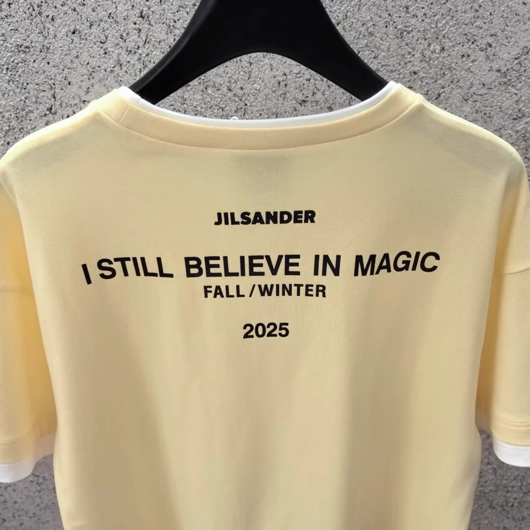 Jil Sander Cotton Crew-Neck T-Shirt (Yellow) — ビュー 5