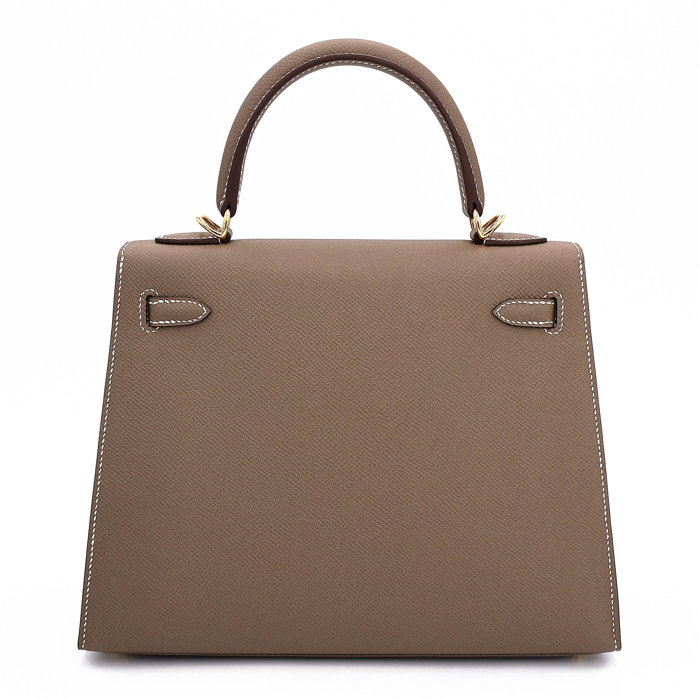 Hermès Kelly 25 Epsom (France) Sellier Etoupe (18) Gold — view 2