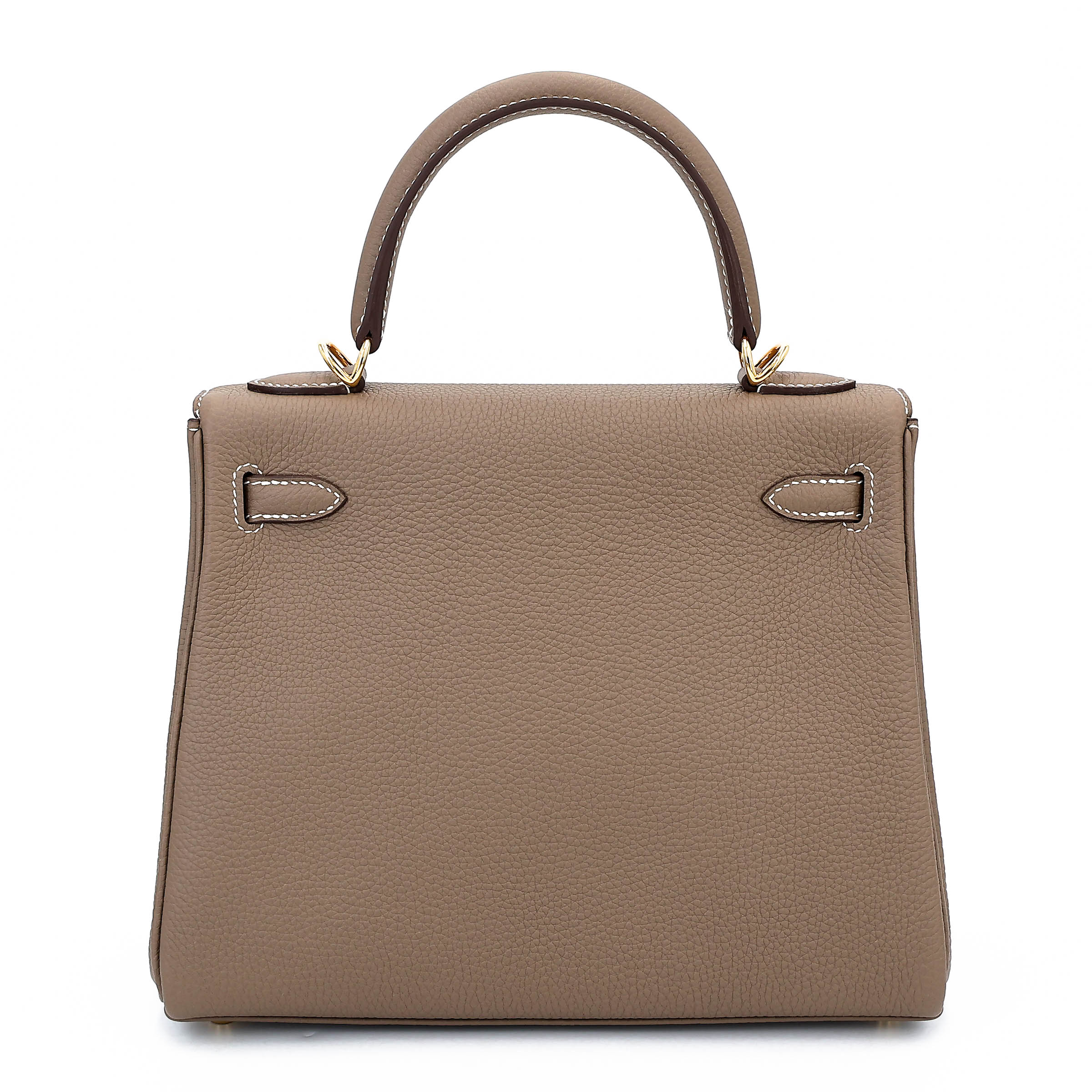 Hermès Kelly 25 Togo (Germany) Etoupe (18) Gold — view 2