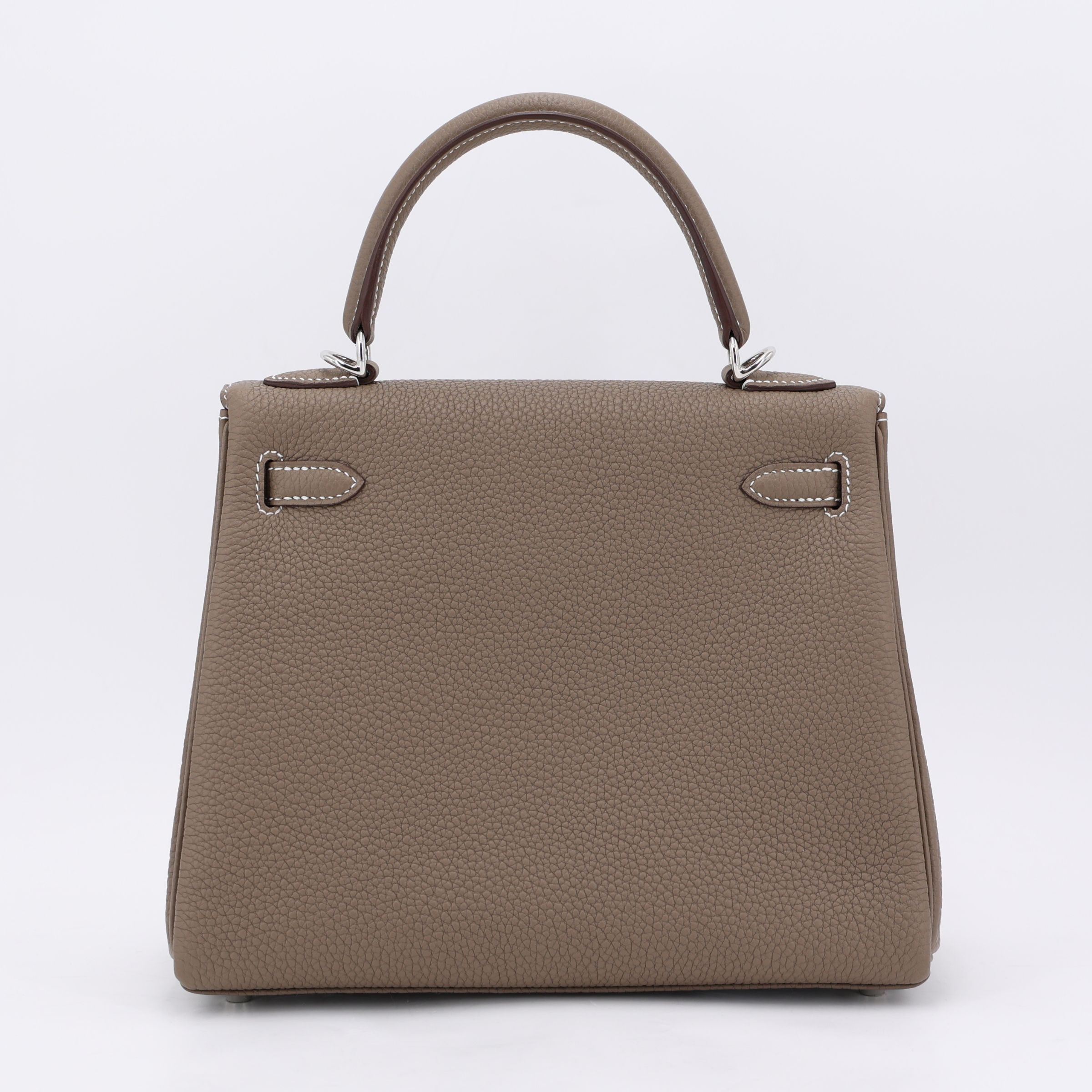 Hermès Kelly 25 Togo (Germany) Etoupe (18) Palladium — view 2