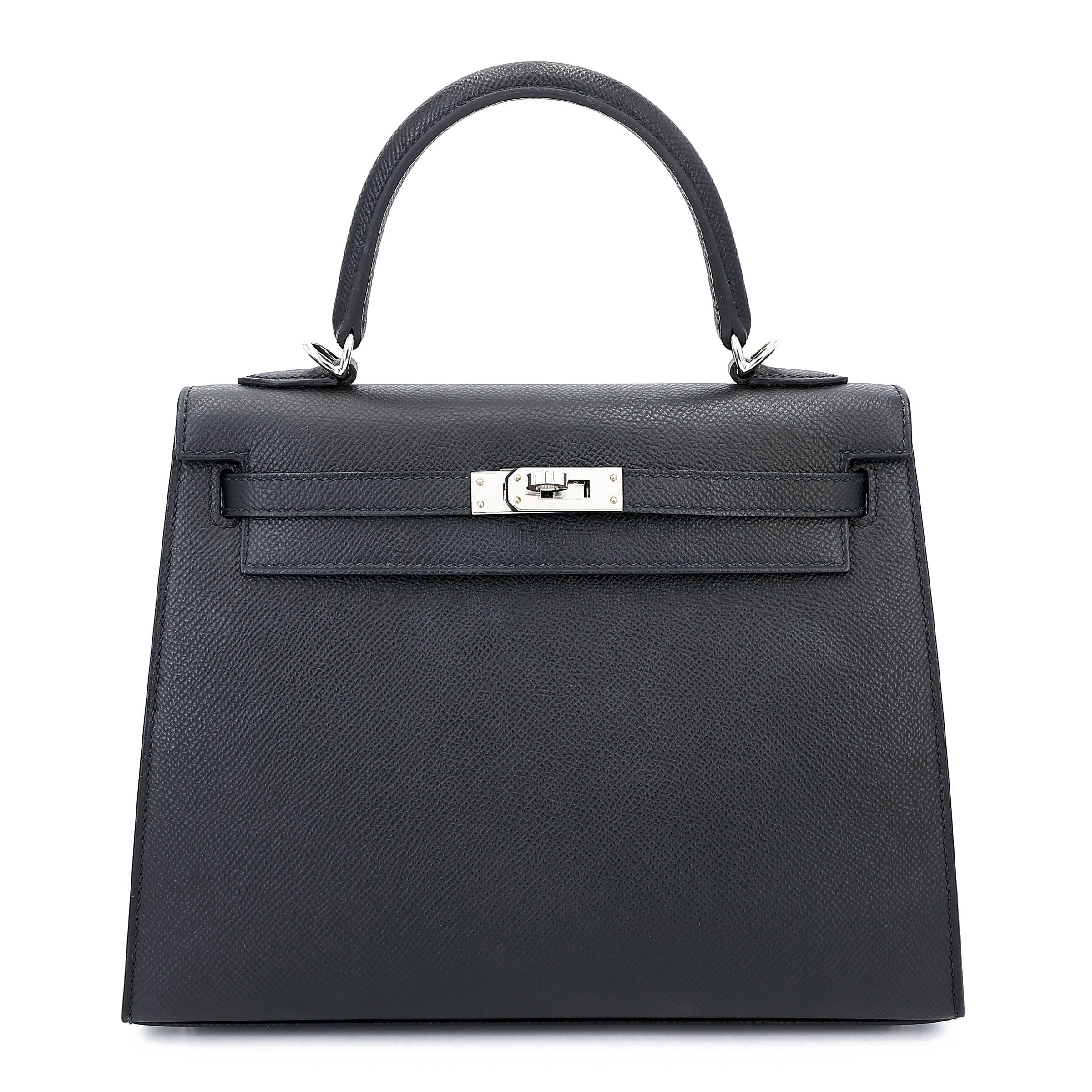 Hermès Kelly 25 Epsom (France) Sellier Noir (89) Palladium
