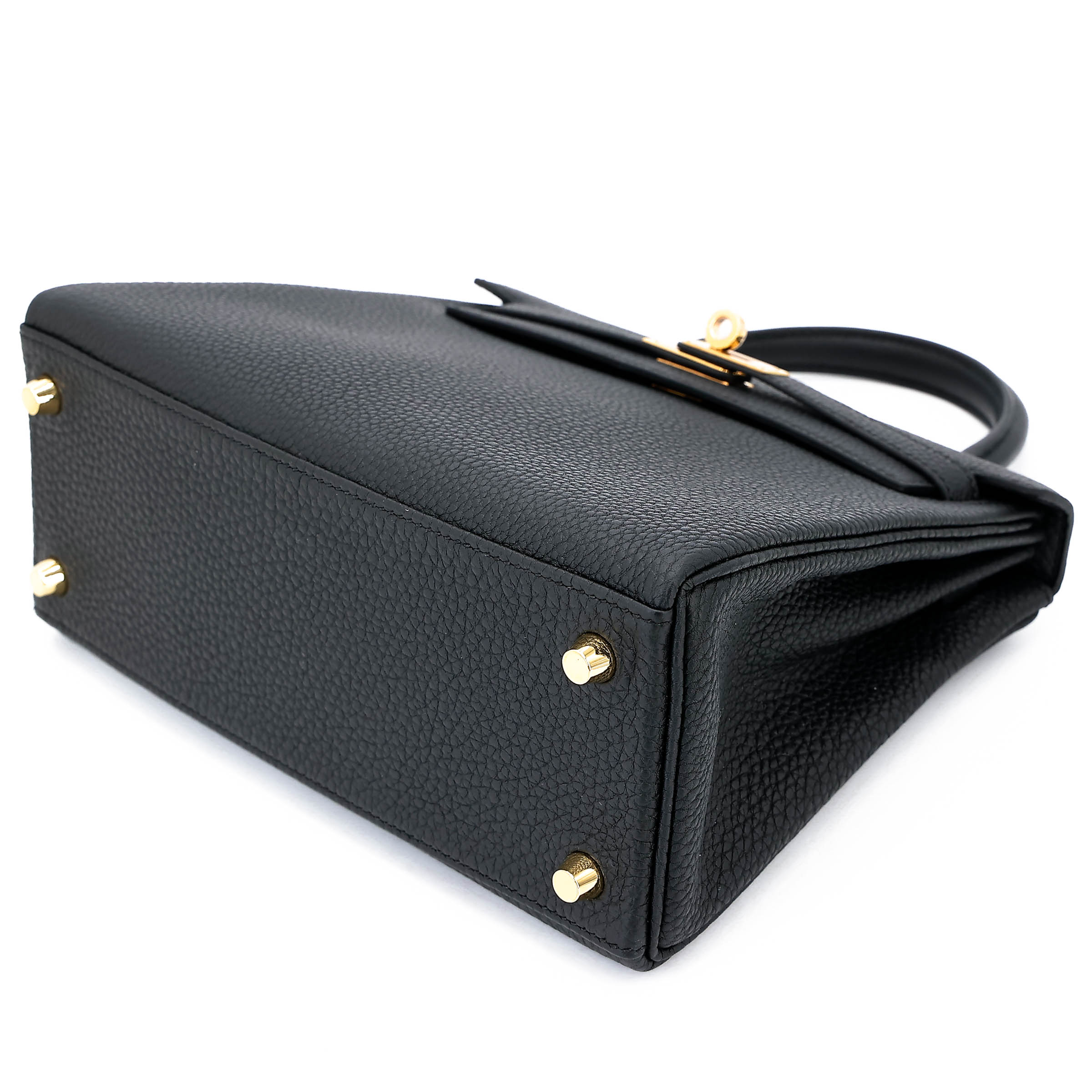 Hermès Kelly 25 Togo (Germany) Noir (89) Gold — view 4