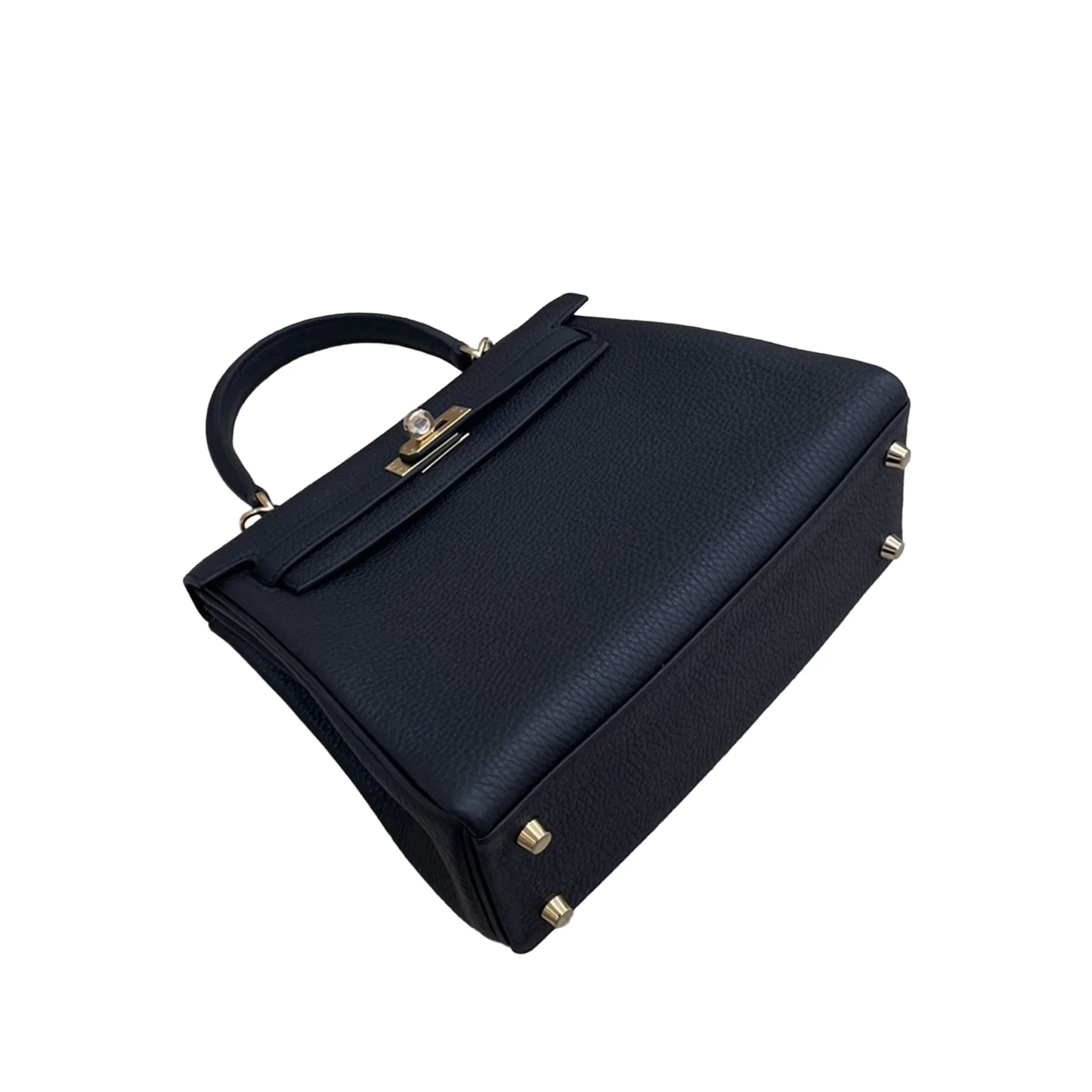 Hermès Kelly 25 Togo (Germany) Noir (89) Permabrass — view 4