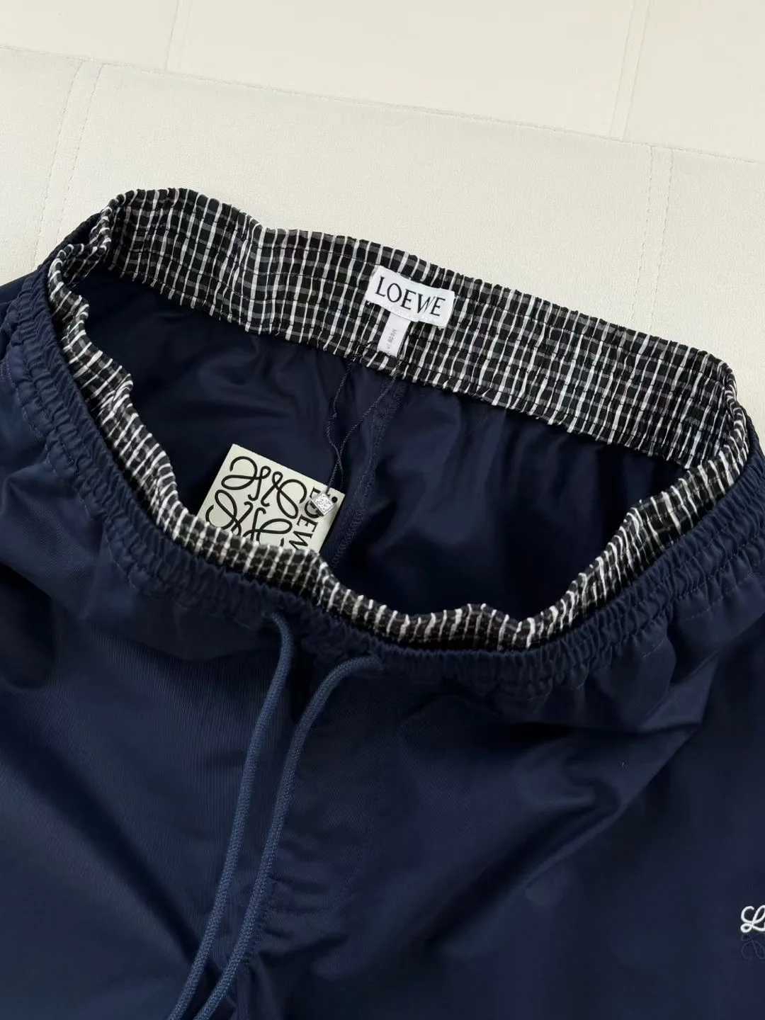 Loewe Cotton Drawstring Shorts (Dark Navy) — ビュー 5
