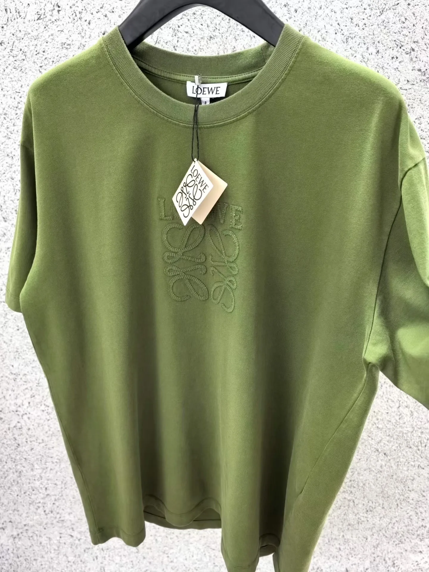 Loewe Embroidered Relaxed Fit T-Shirt (Dark Green) — 보기 3