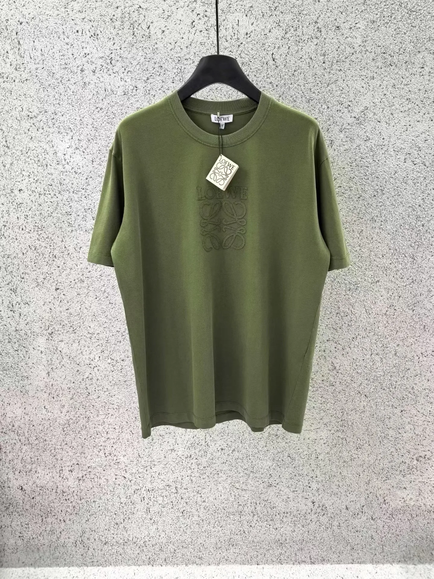 Loewe Embroidered Relaxed Fit T-Shirt (Dark Green)