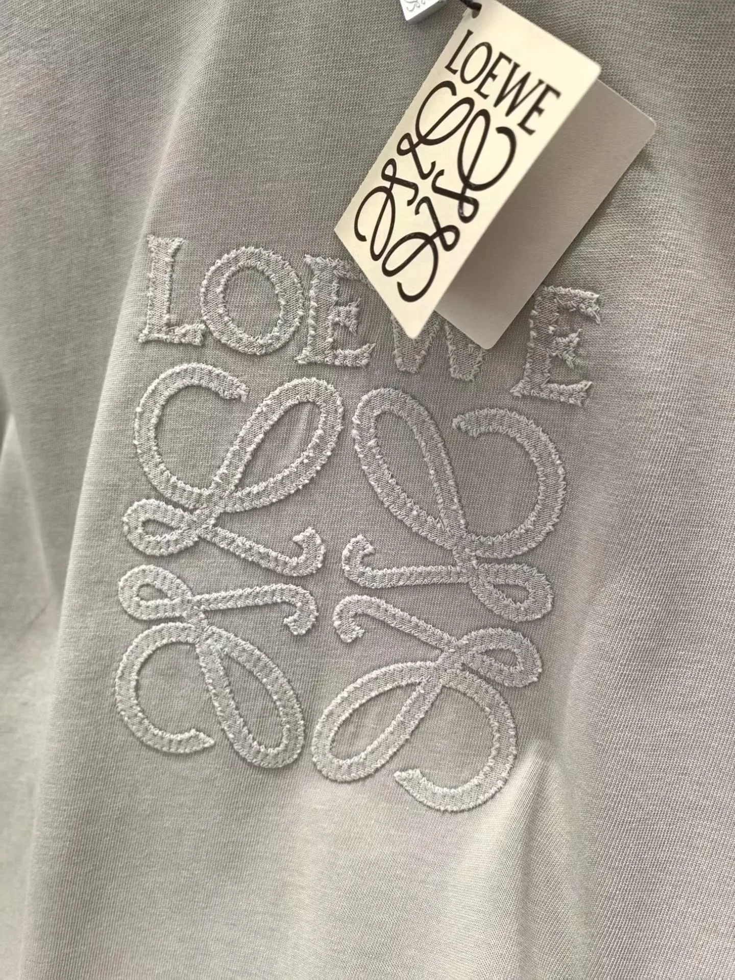 Loewe Embroidered Relaxed Fit T-Shirt (Olive) — ビュー 2