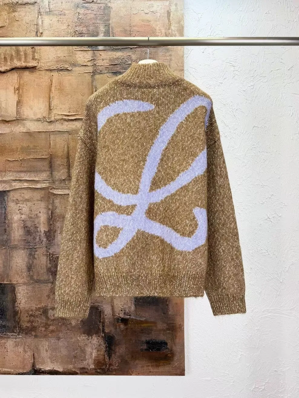 Loewe Jacquard Anagram Zip-Up Relaxed Cardigan — ビュー 3