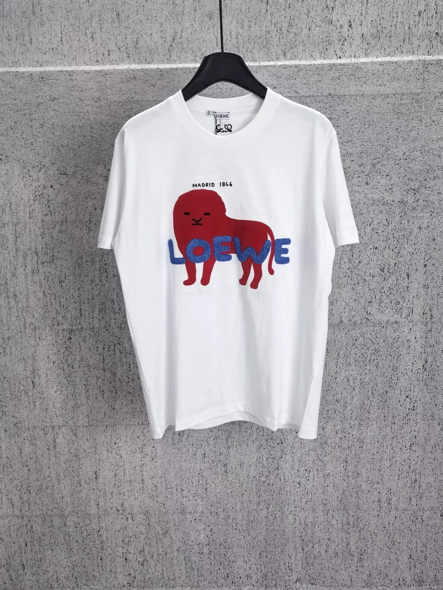 Loewe Lion Jersey Patch Relaxed fit T-shirt in cotton (White)