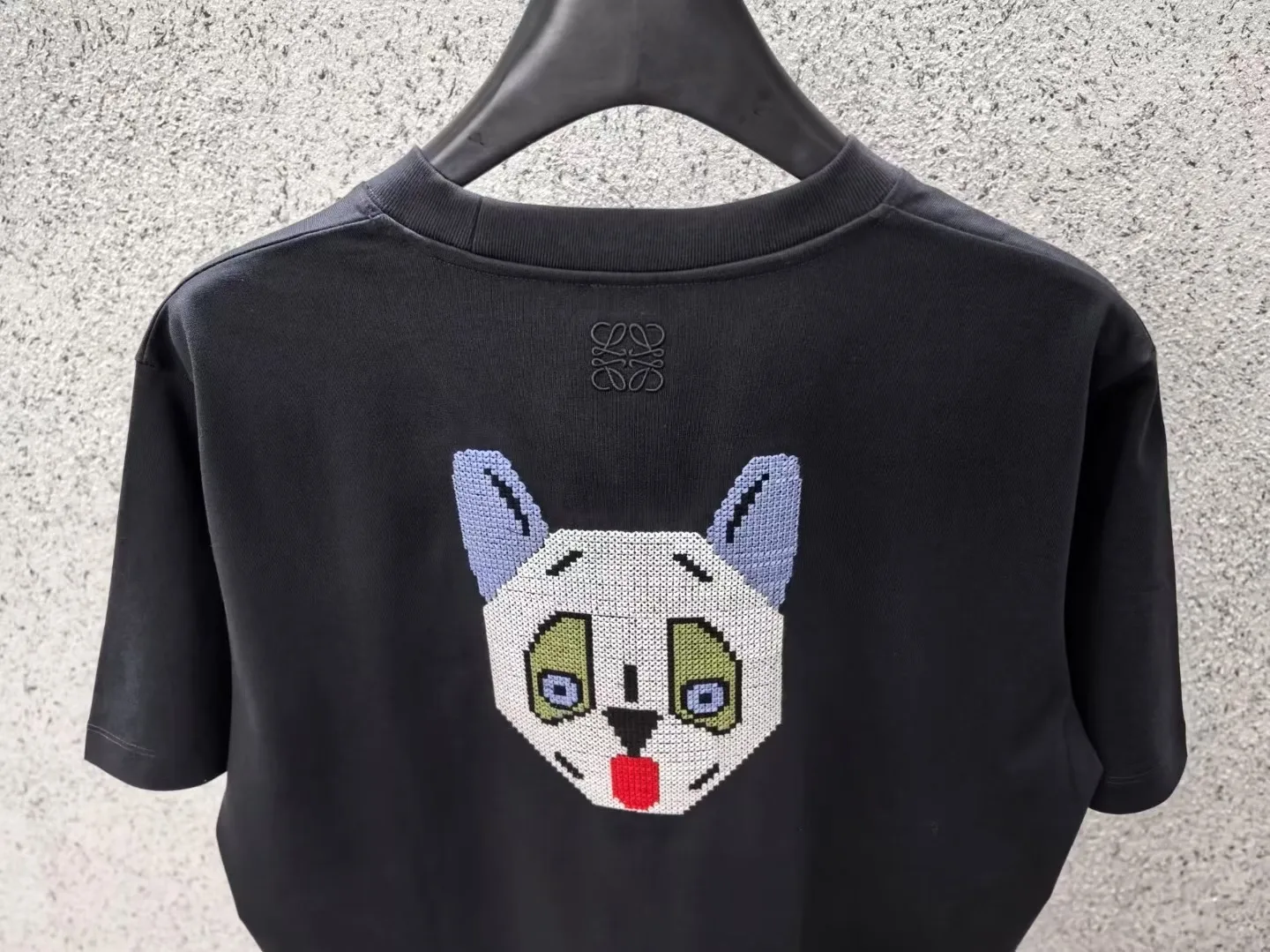 Loewe + Louis Wain Embroidered Cotton-jersey T-shirt (Black) — 보기 3