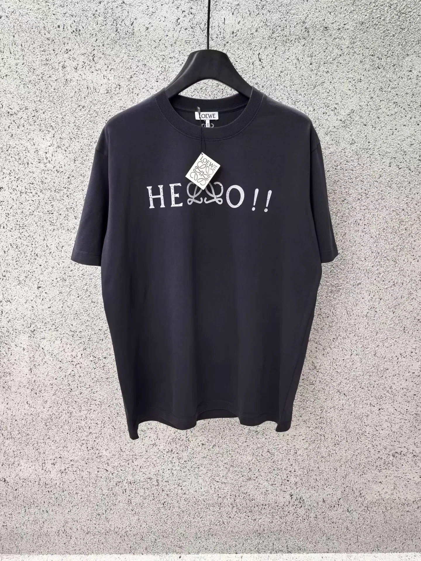 Loewe Printed cotton-blend jersey T-shirt (Navy Blue)