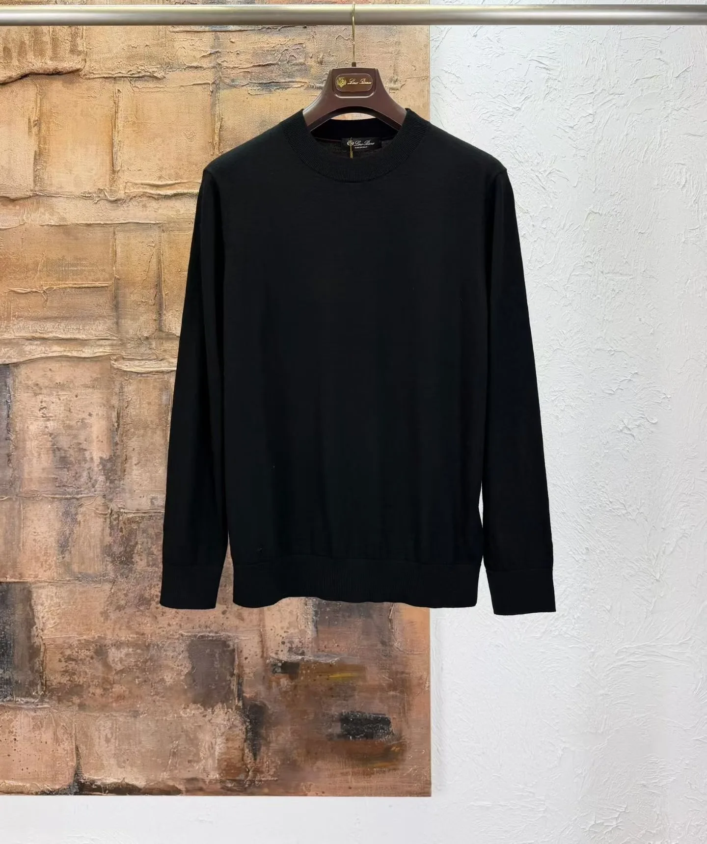 LP Crewneck Slim Fit Knit Sweater (Black)