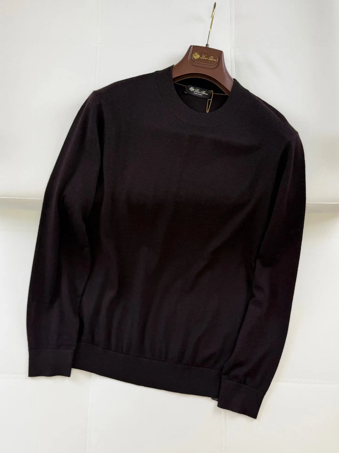 LP Crewneck Slim Fit Knit Sweater (Brown) — 图 2
