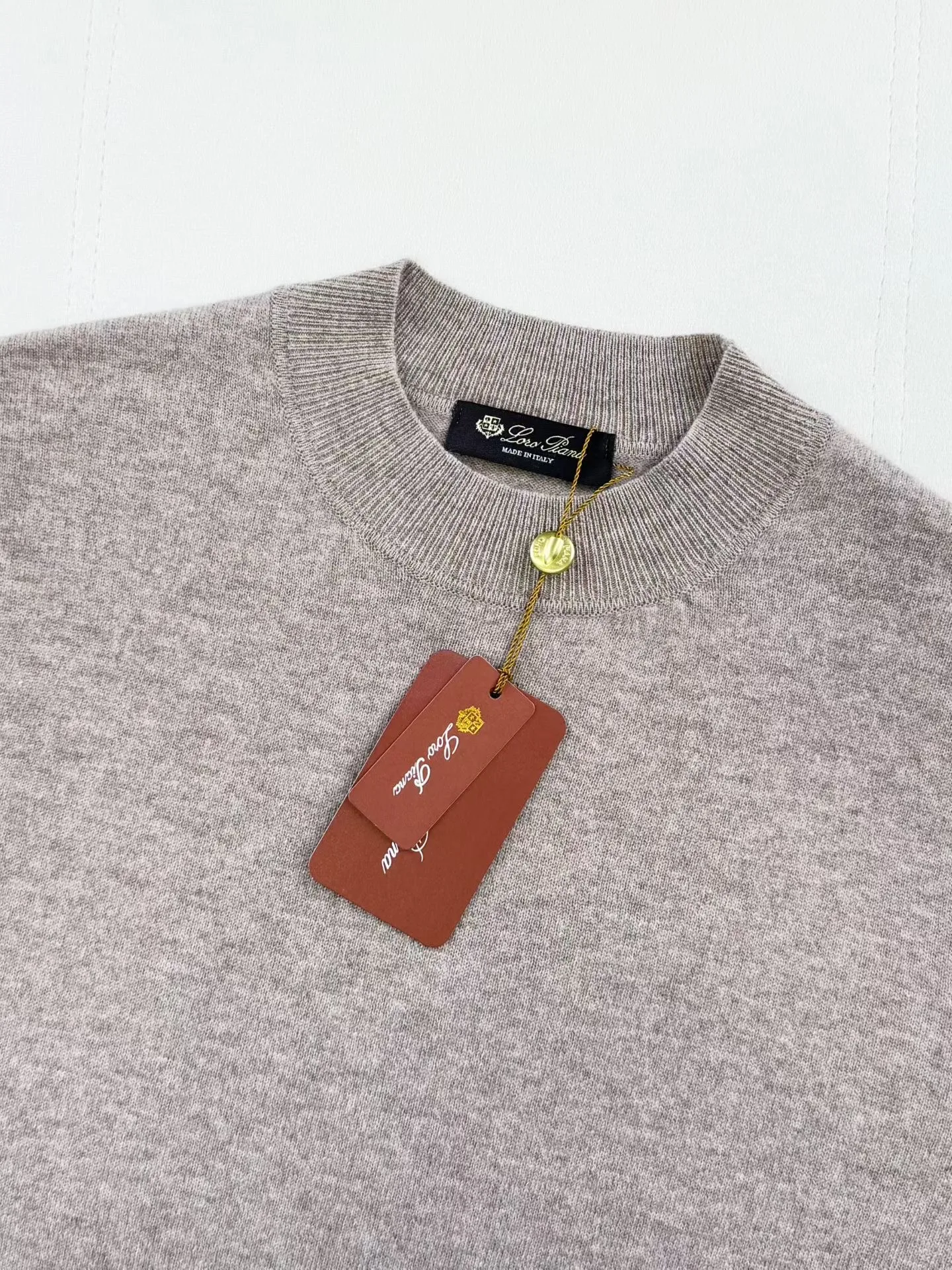 LP Crewneck Wool Knit Sweater (Beige) — ビュー 3