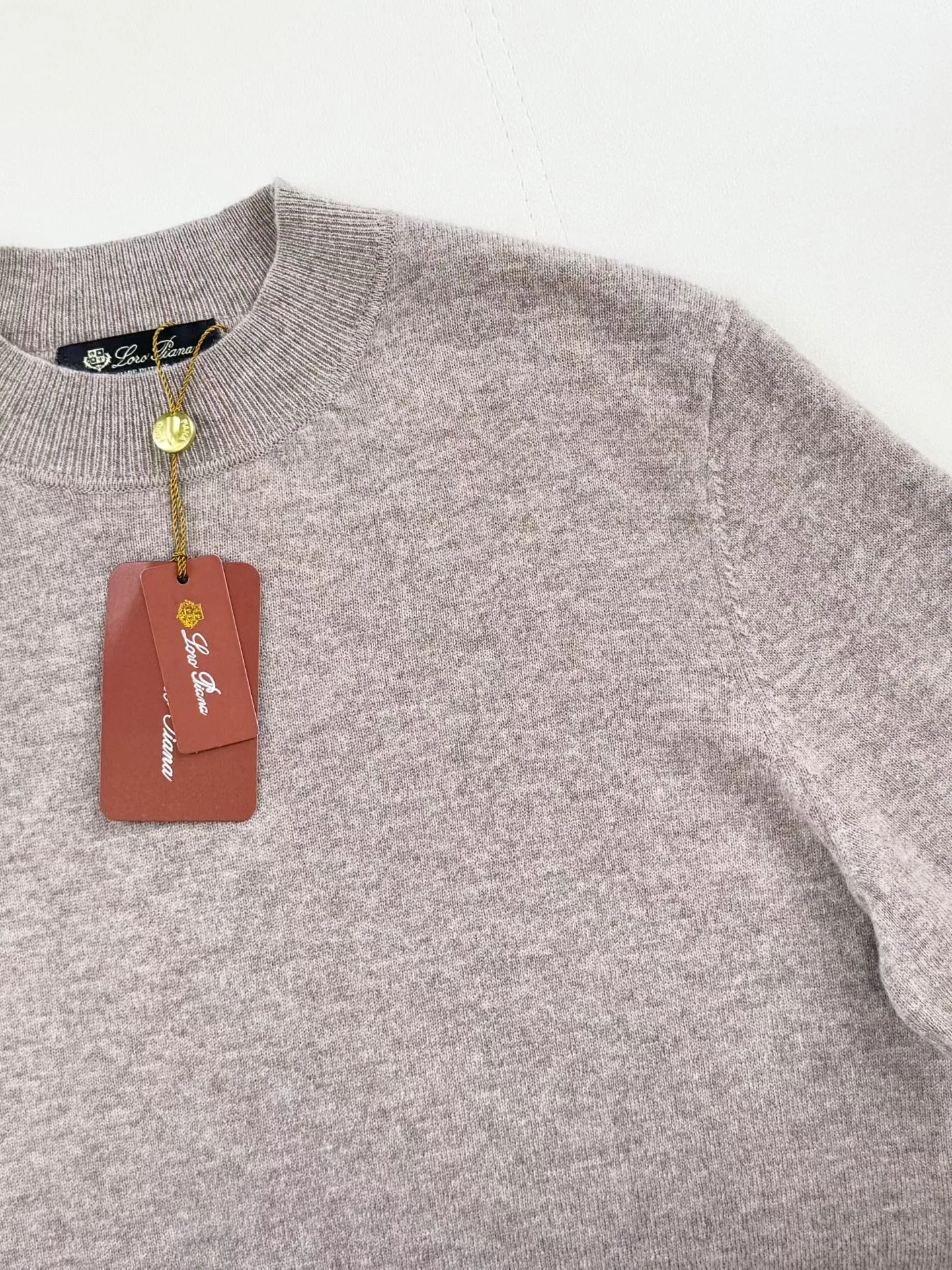LP Crewneck Wool Knit Sweater (Beige) — ビュー 4