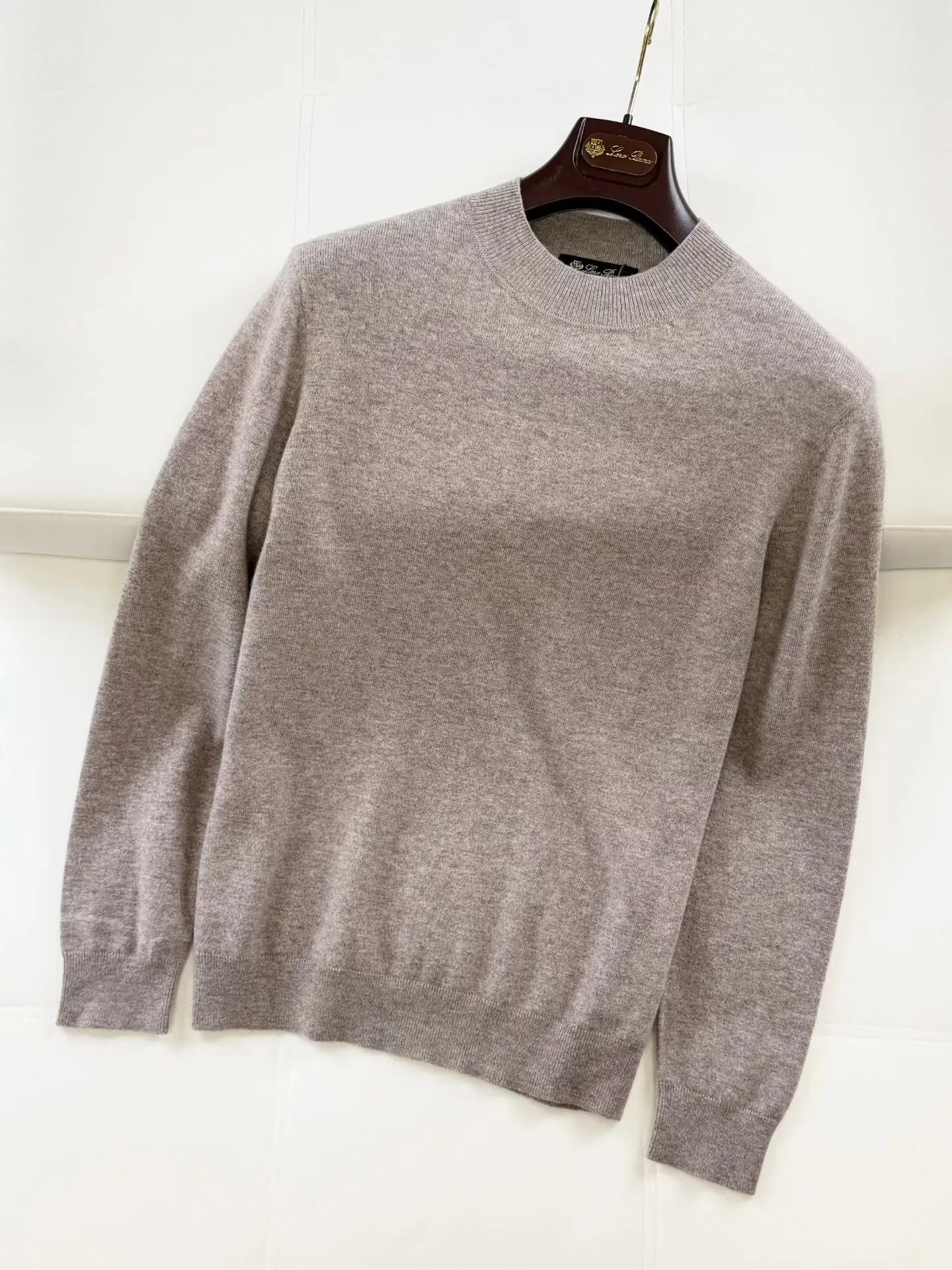 LP Crewneck Wool Knit Sweater (Beige) — ビュー 5
