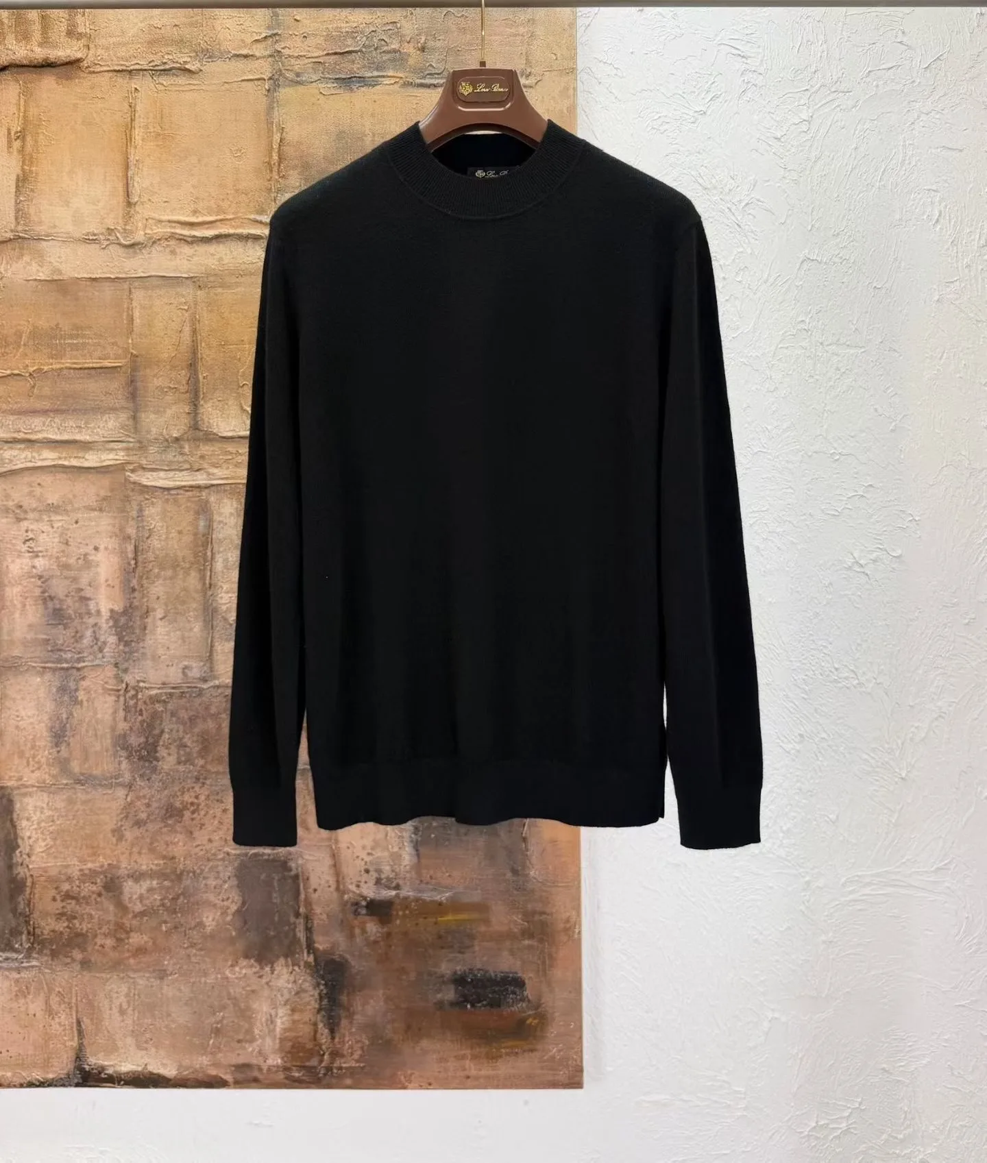 LP Crewneck Wool Knit Sweater (Black)