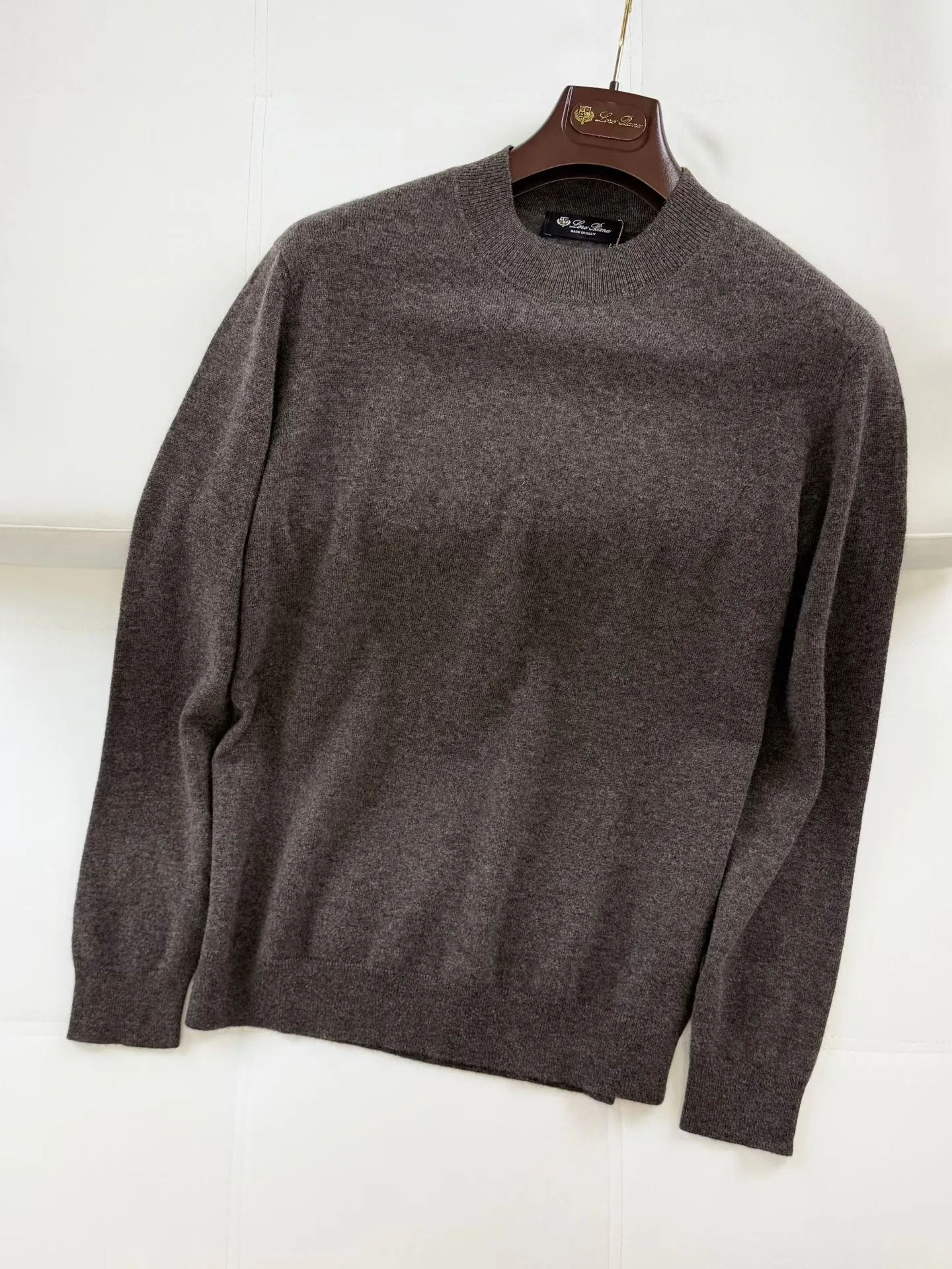 LP Crewneck Wool Knit Sweater (Brown) — ビュー 2