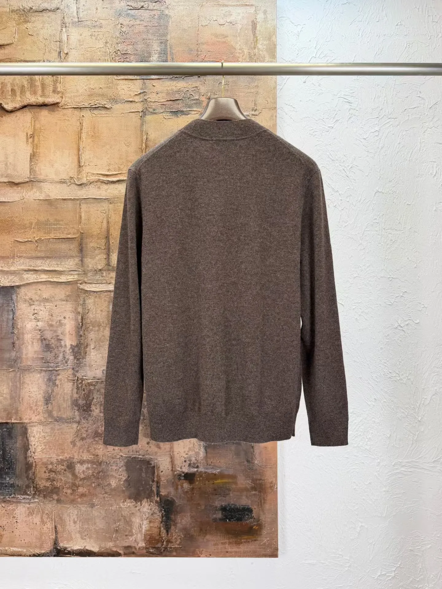 LP Crewneck Wool Knit Sweater (Brown) — ビュー 3