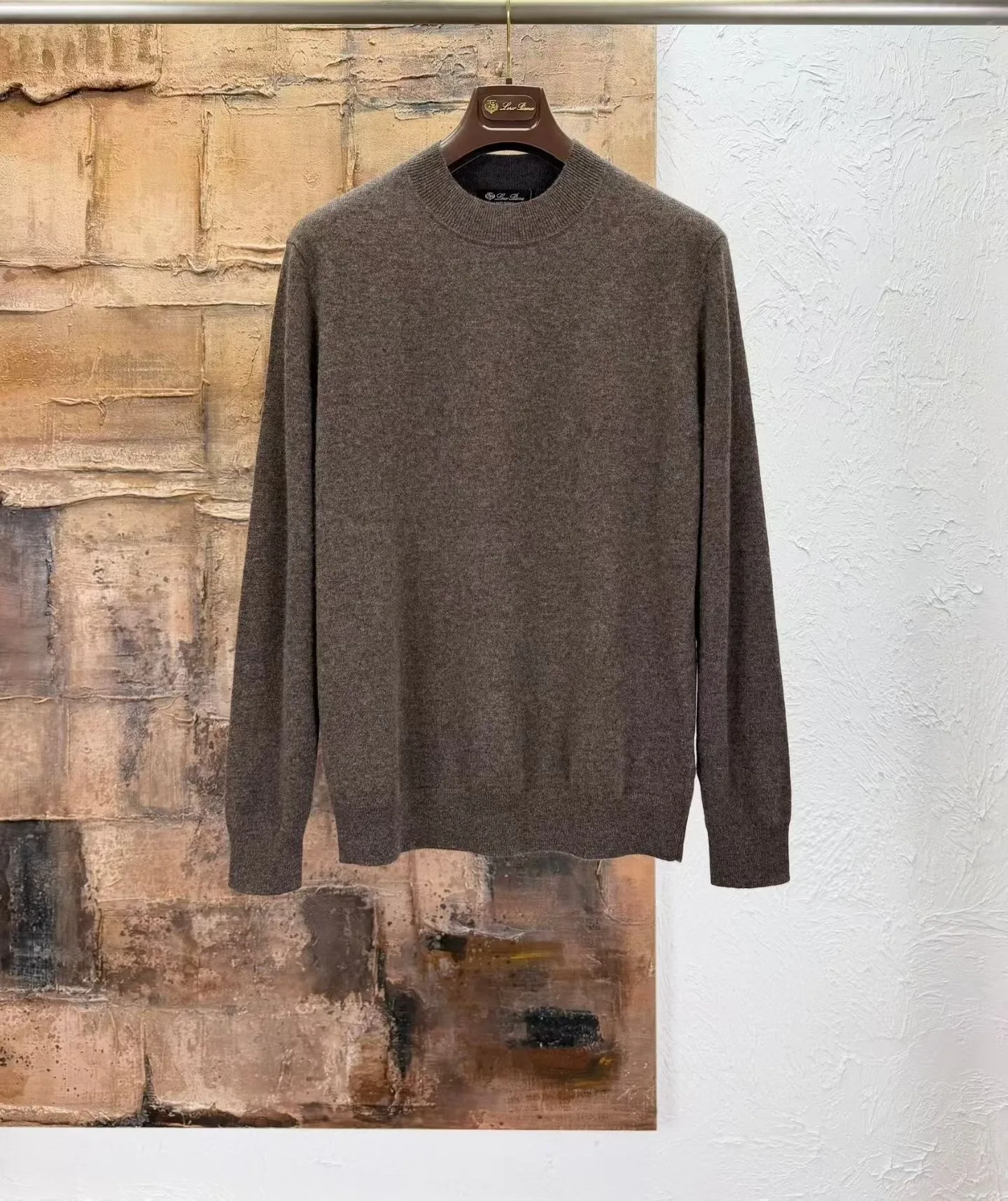 LP Crewneck Wool Knit Sweater (Brown)