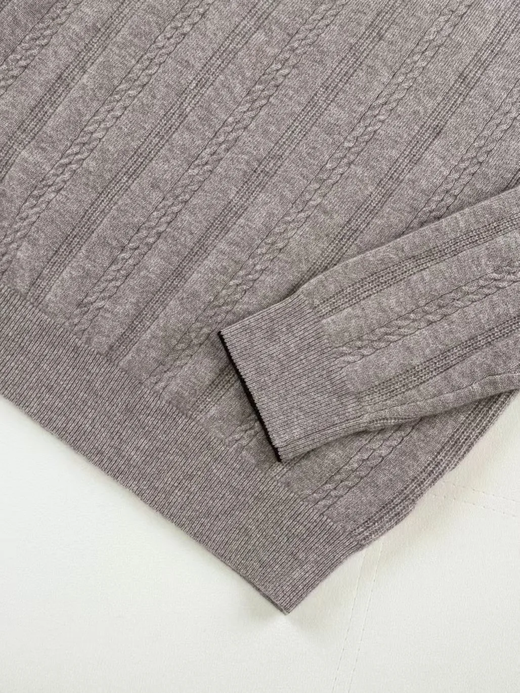 LP Double Layer Collar Wool Knit Sweater (Beige) — ビュー 4