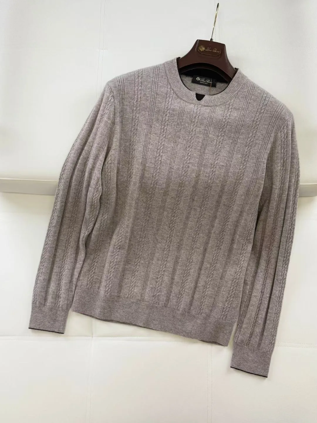 LP Double Layer Collar Wool Knit Sweater (Beige) — ビュー 6