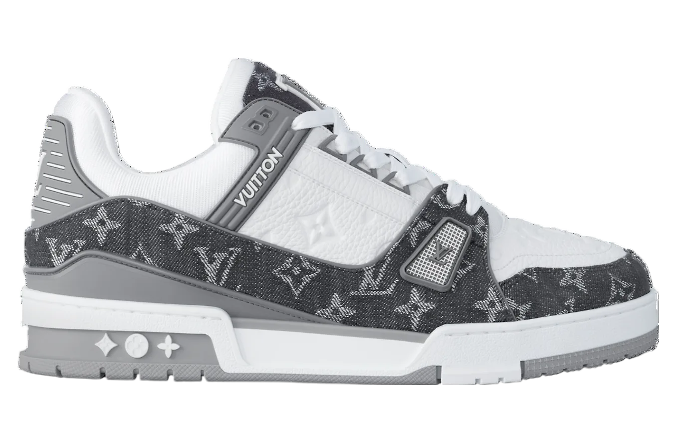 LV Trainer Sneaker Monogram Denim / White
