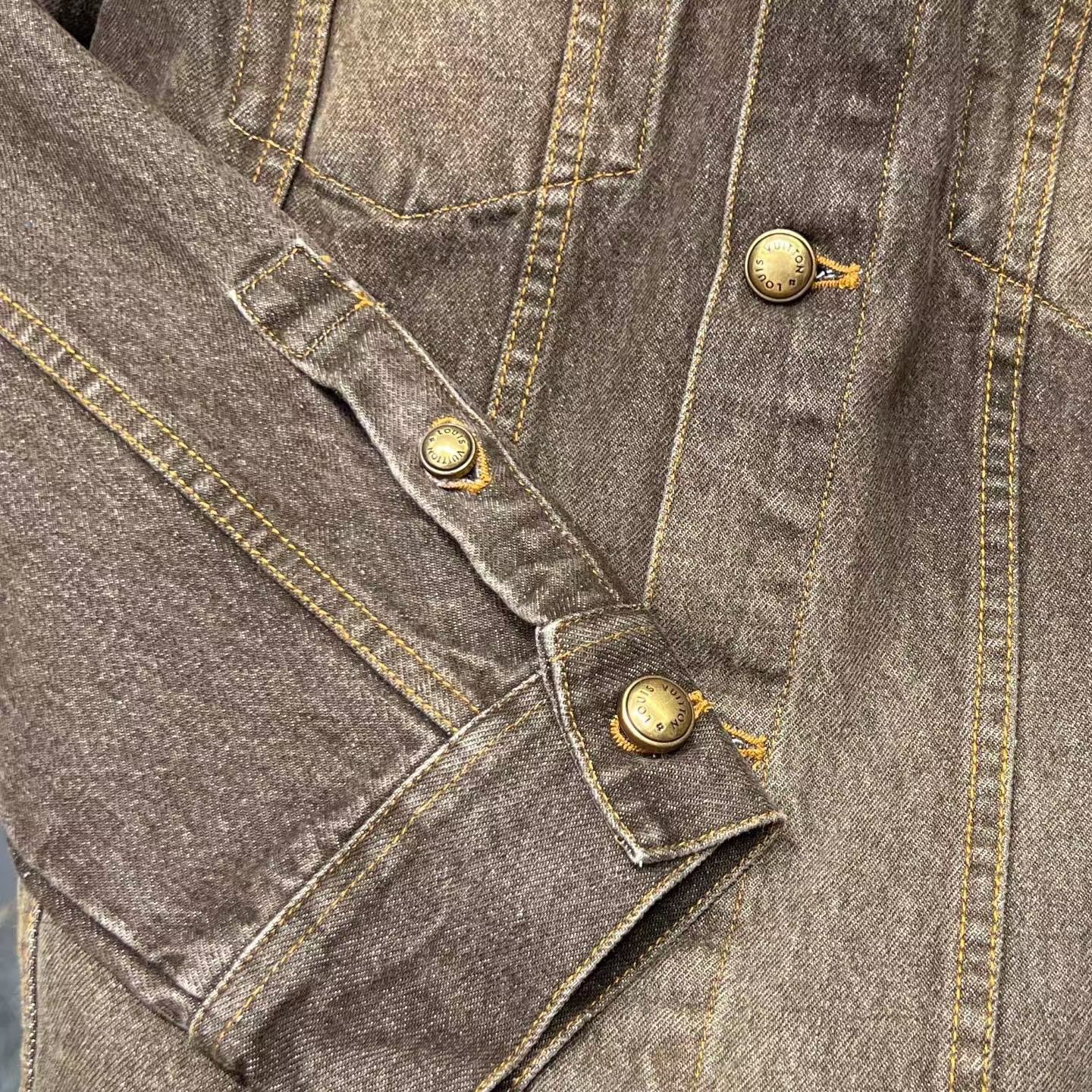 Coffee Indigo Denim Long-Sleeved Shirt — view 4