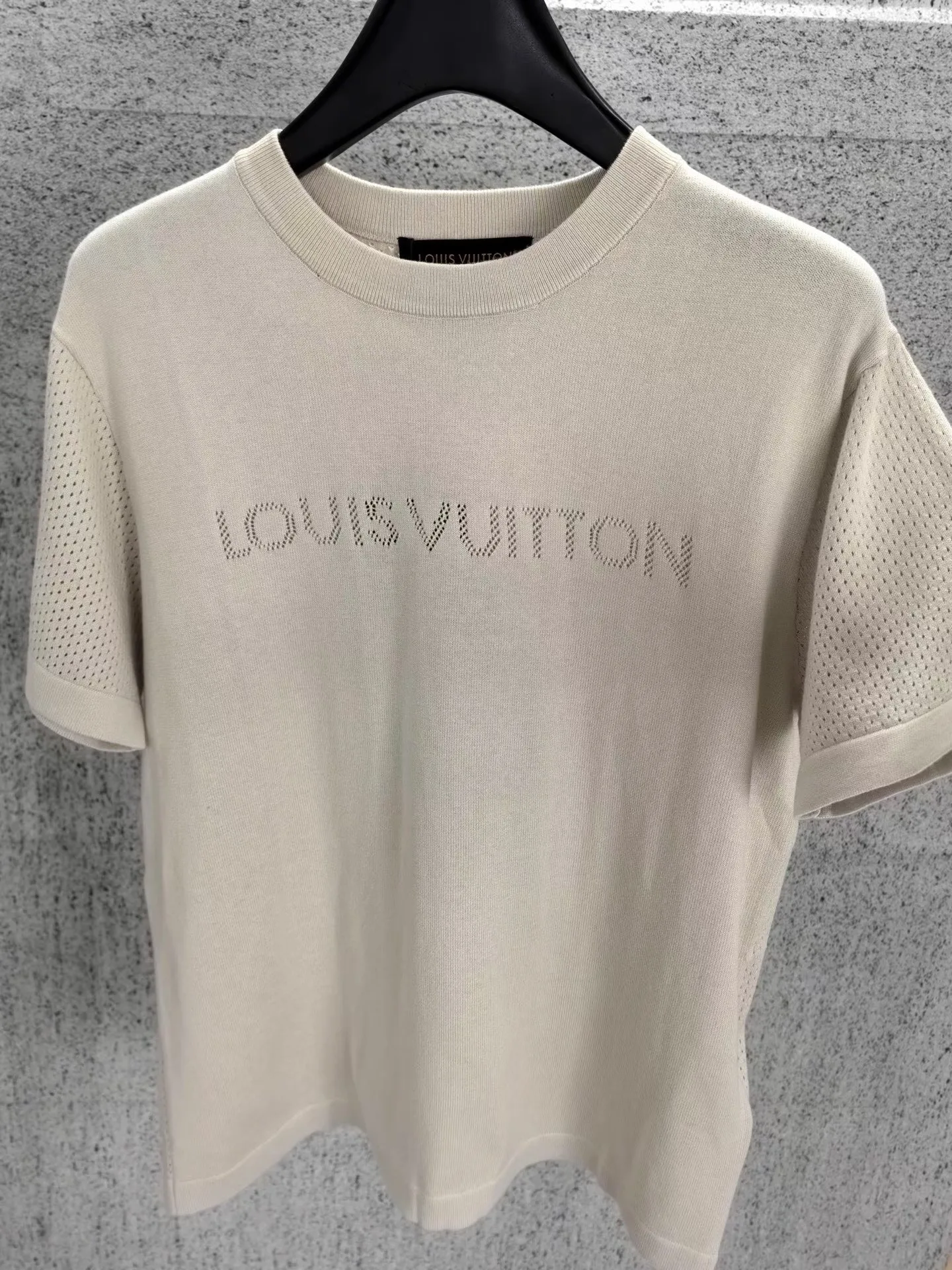 Cotton-Cashmere Short-Sleeved Crewneck (Beige) — 图 4